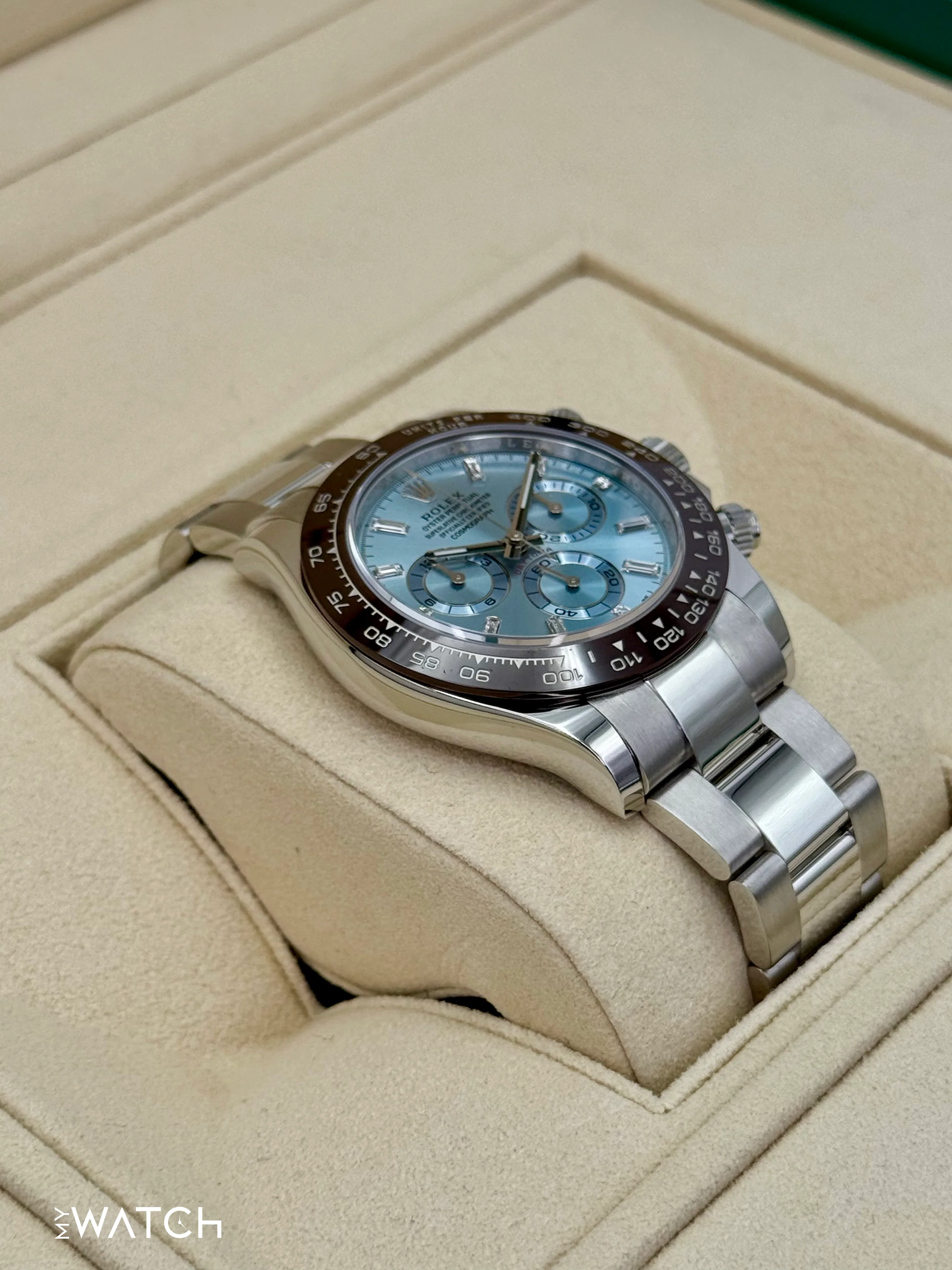 2022 Rolex Daytona 40mm 116506 Platinum Ice Blue Diamond Baguette Dial - Image 6