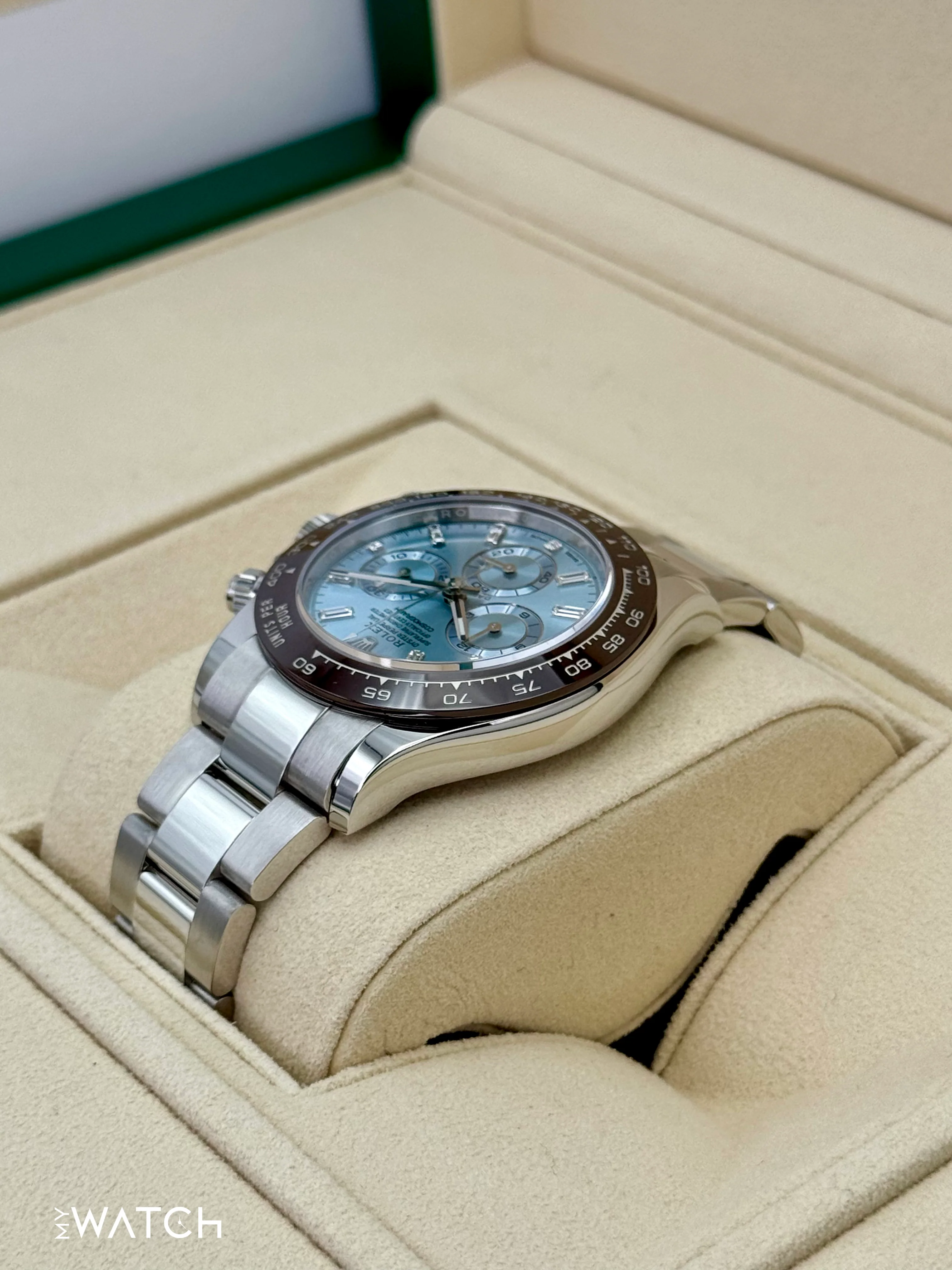 2022 Rolex Daytona 40mm 116506 Platinum Ice Blue Diamond Baguette Dial - Image 7