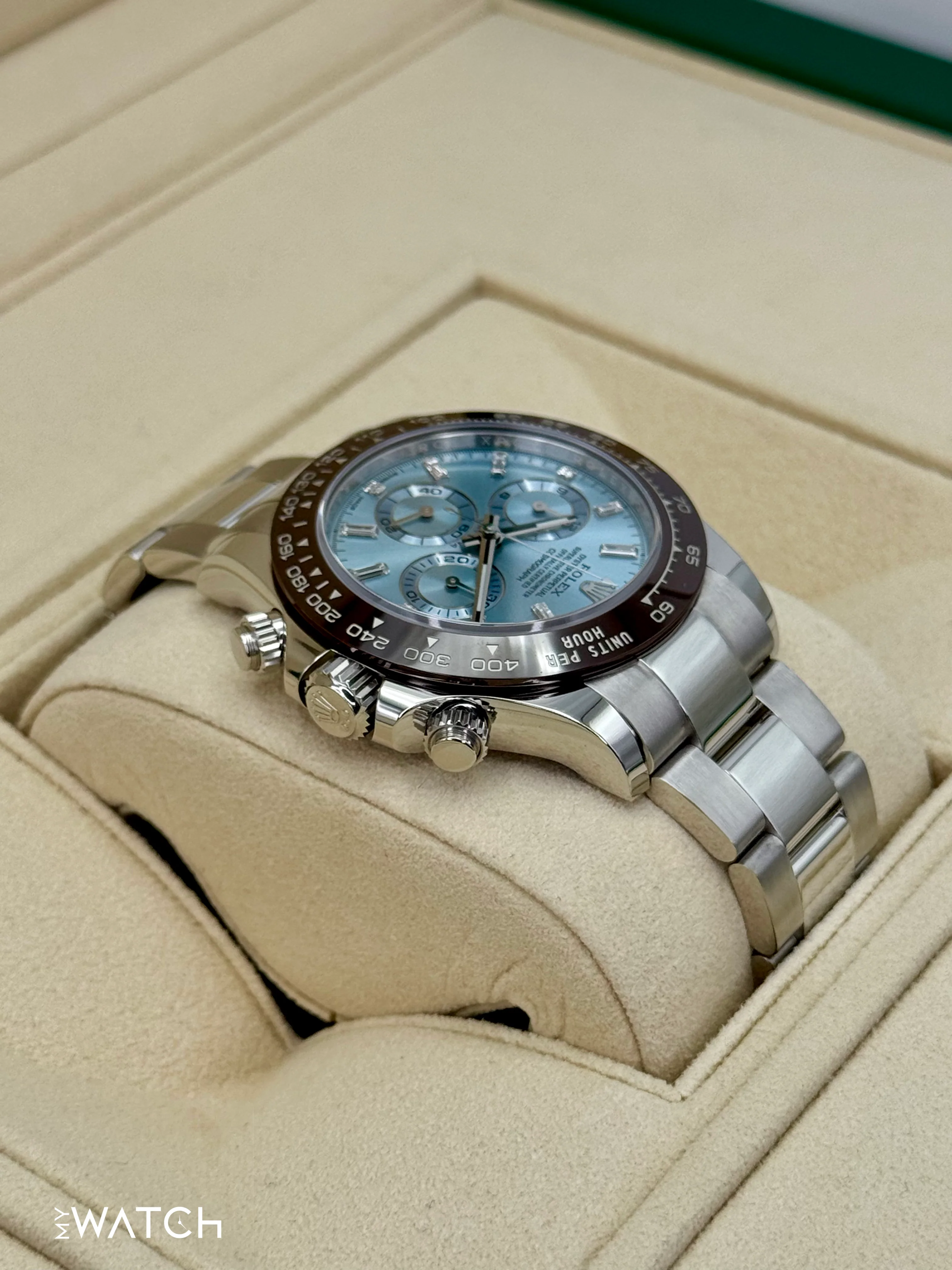2022 Rolex Daytona 40mm 116506 Platinum Ice Blue Diamond Baguette Dial - Image 8