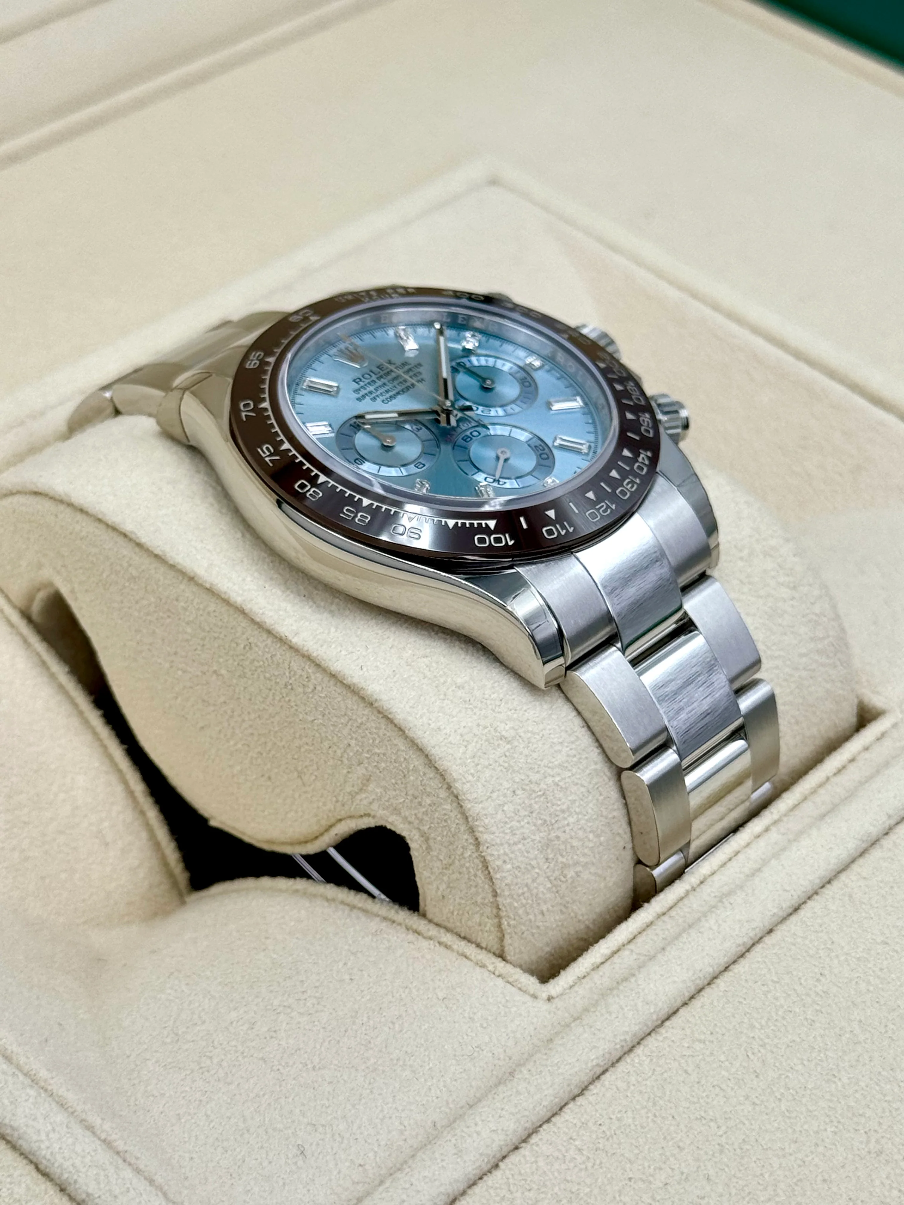 NEW Rolex Daytona 40mm 116506 Platinum Ice Blue Diamond Baguette Dial - Image 6