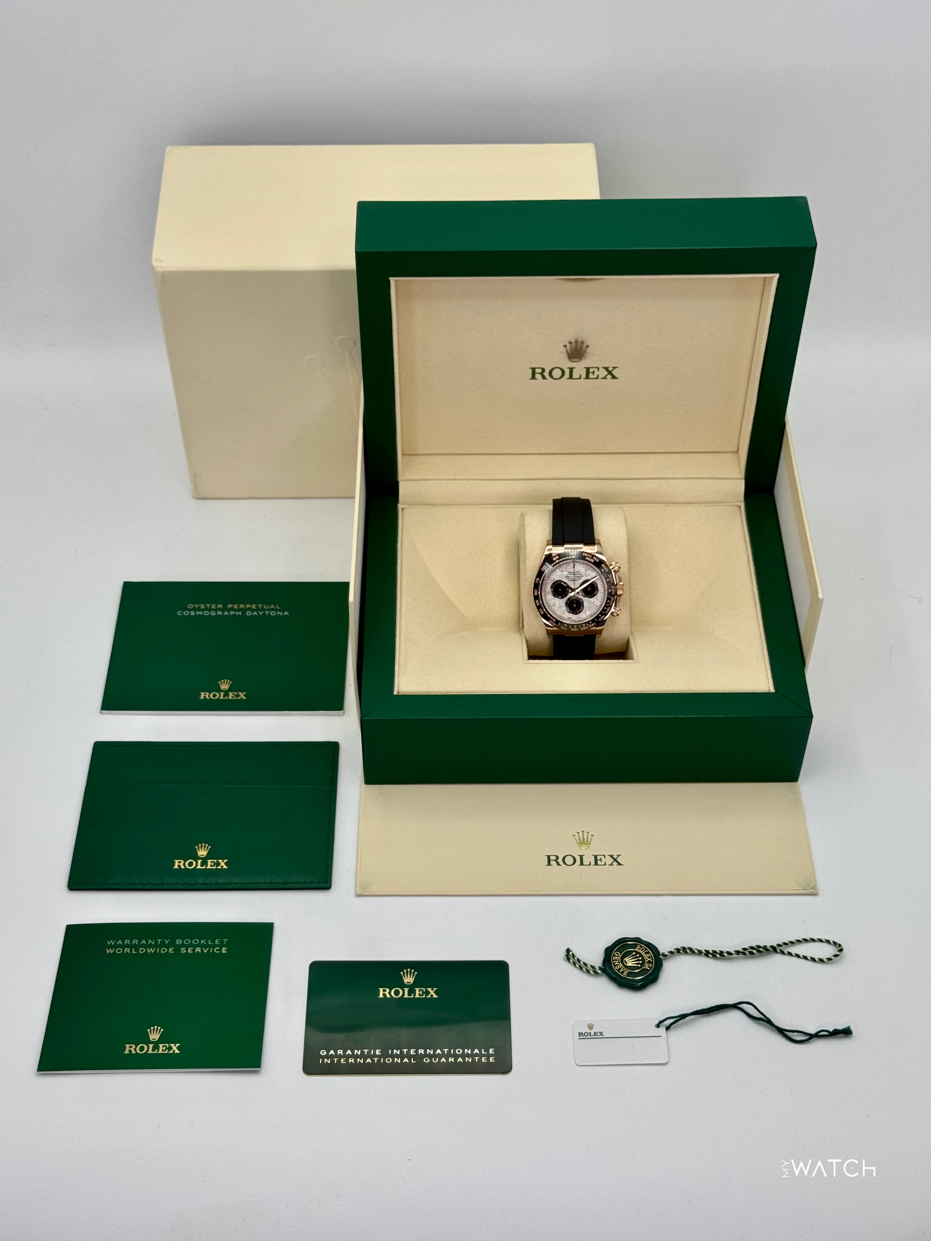 2022 Rolex Daytona 40mm 116515LN Rose Gold Oysterflex Meteorite Dial - Image 10