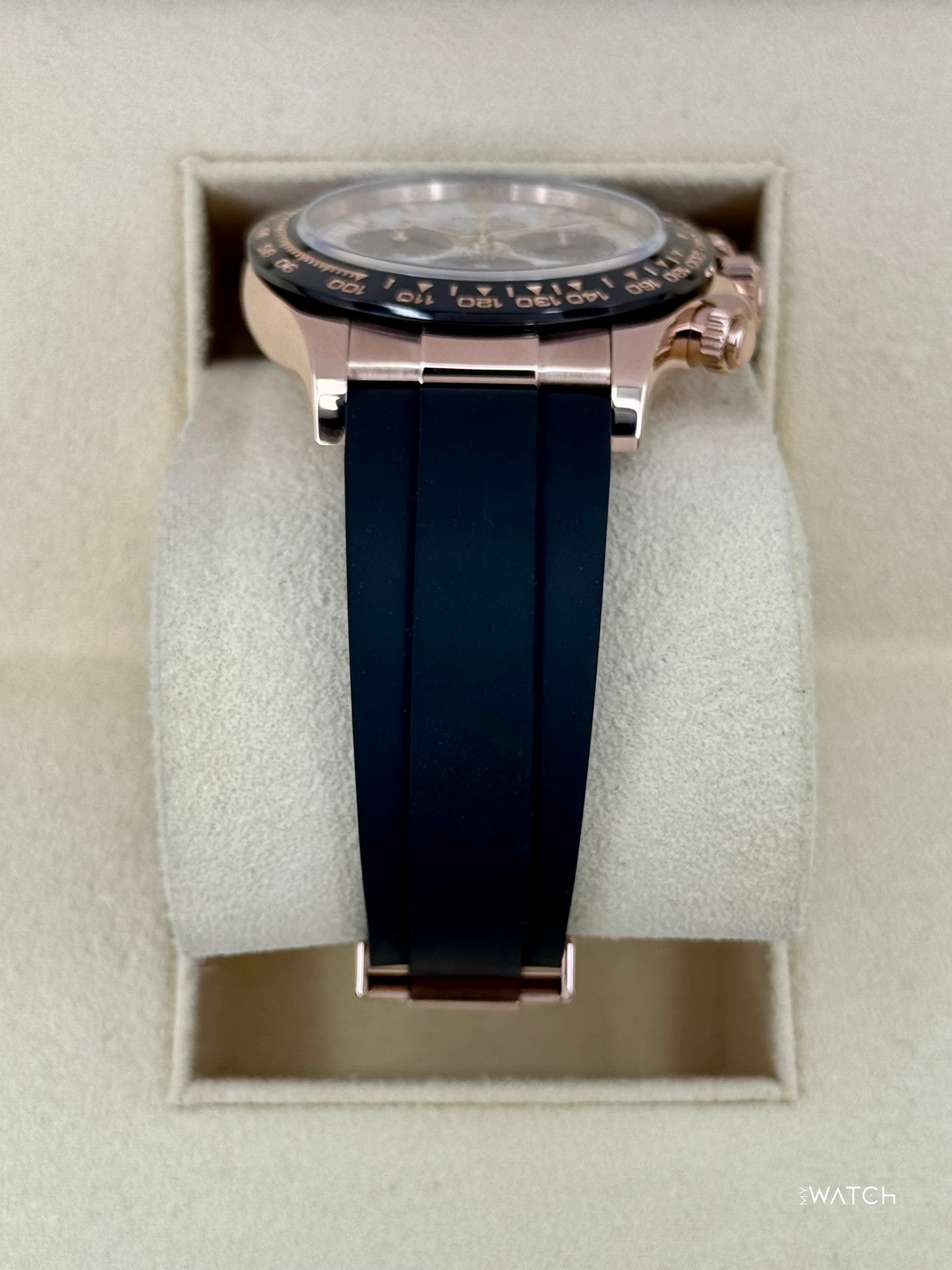 2022 Rolex Daytona 40mm 116515LN Rose Gold Oysterflex Meteorite Dial - Image 3