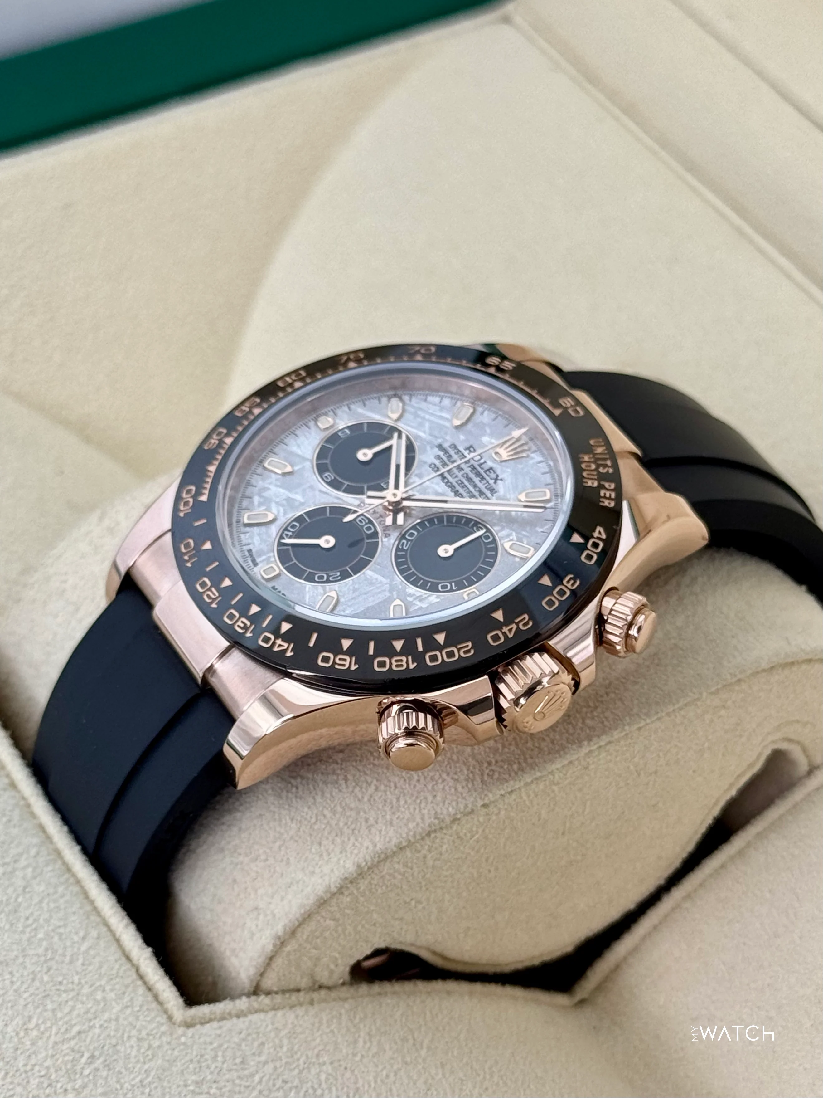 2022 Rolex Daytona 40mm 116515LN Rose Gold Oysterflex Meteorite Dial - Image 5