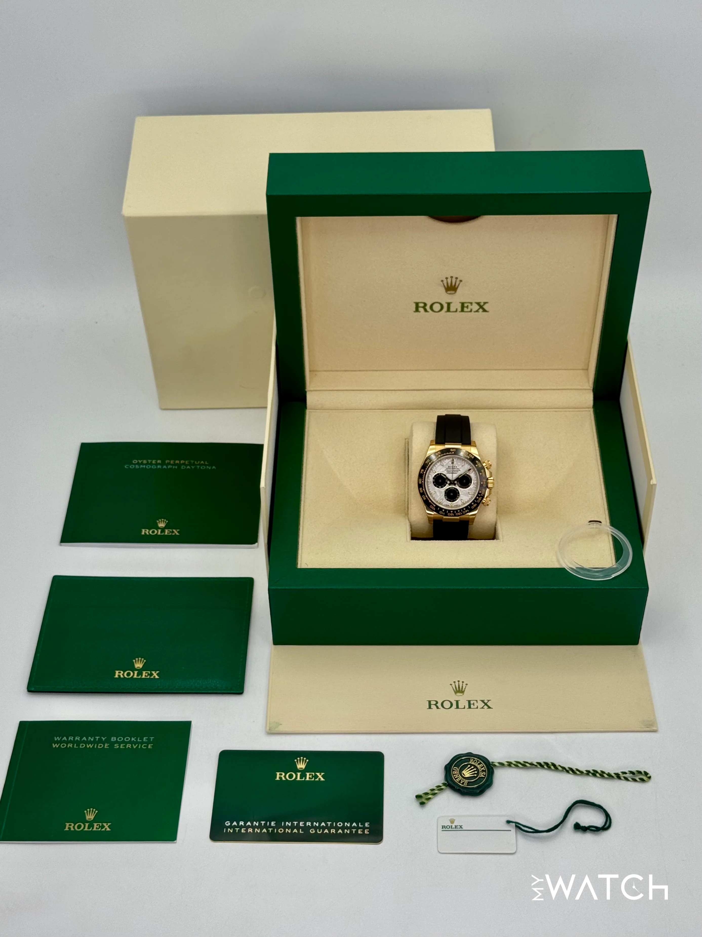2022 Rolex Daytona 40mm 116518LN Yellow Gold Oysterflex Meteorite Dial (STICKERED) - Image 10