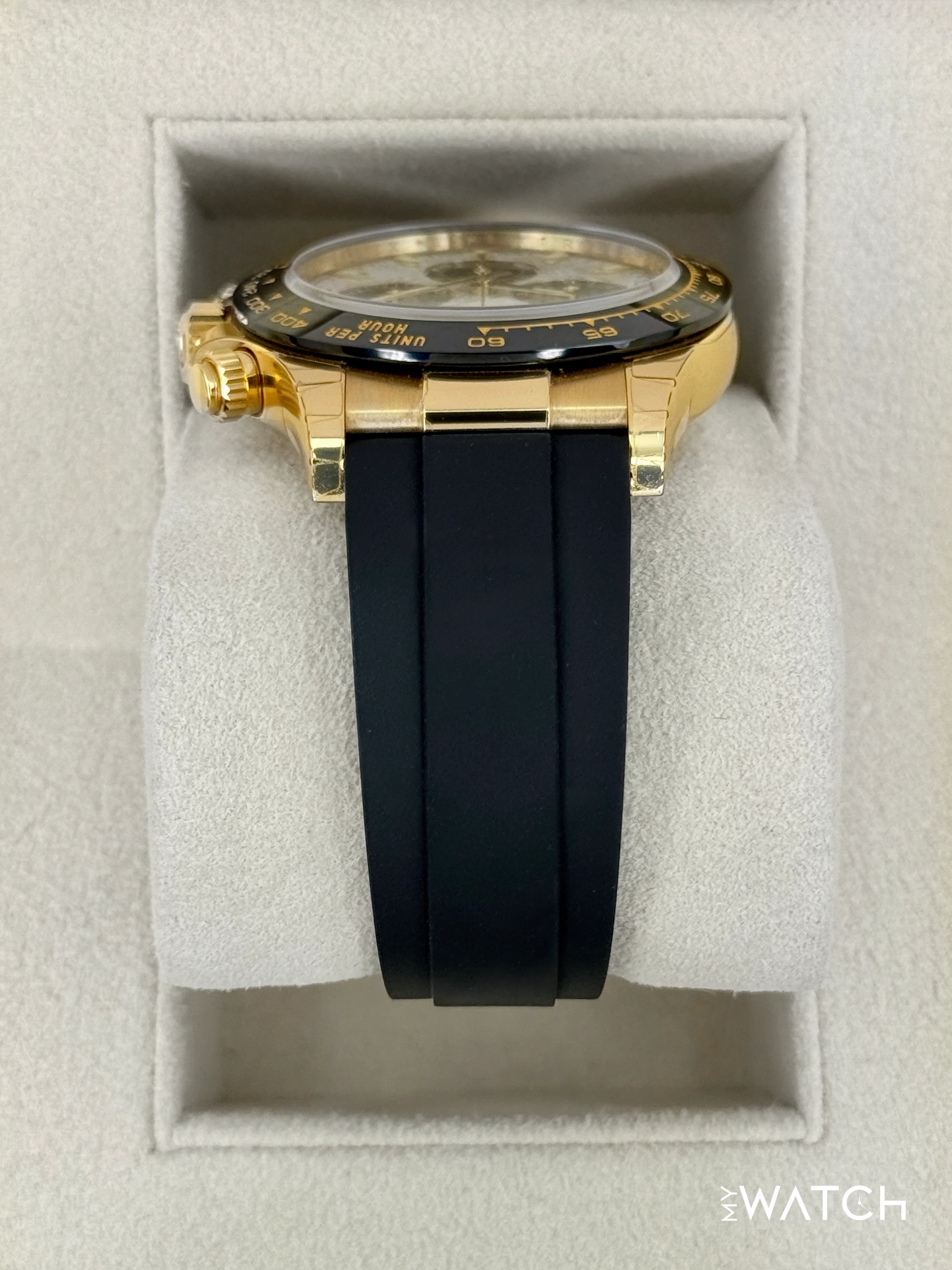 2022 Rolex Daytona 40mm 116518LN Yellow Gold Oysterflex Meteorite Dial (STICKERED) - Image 4