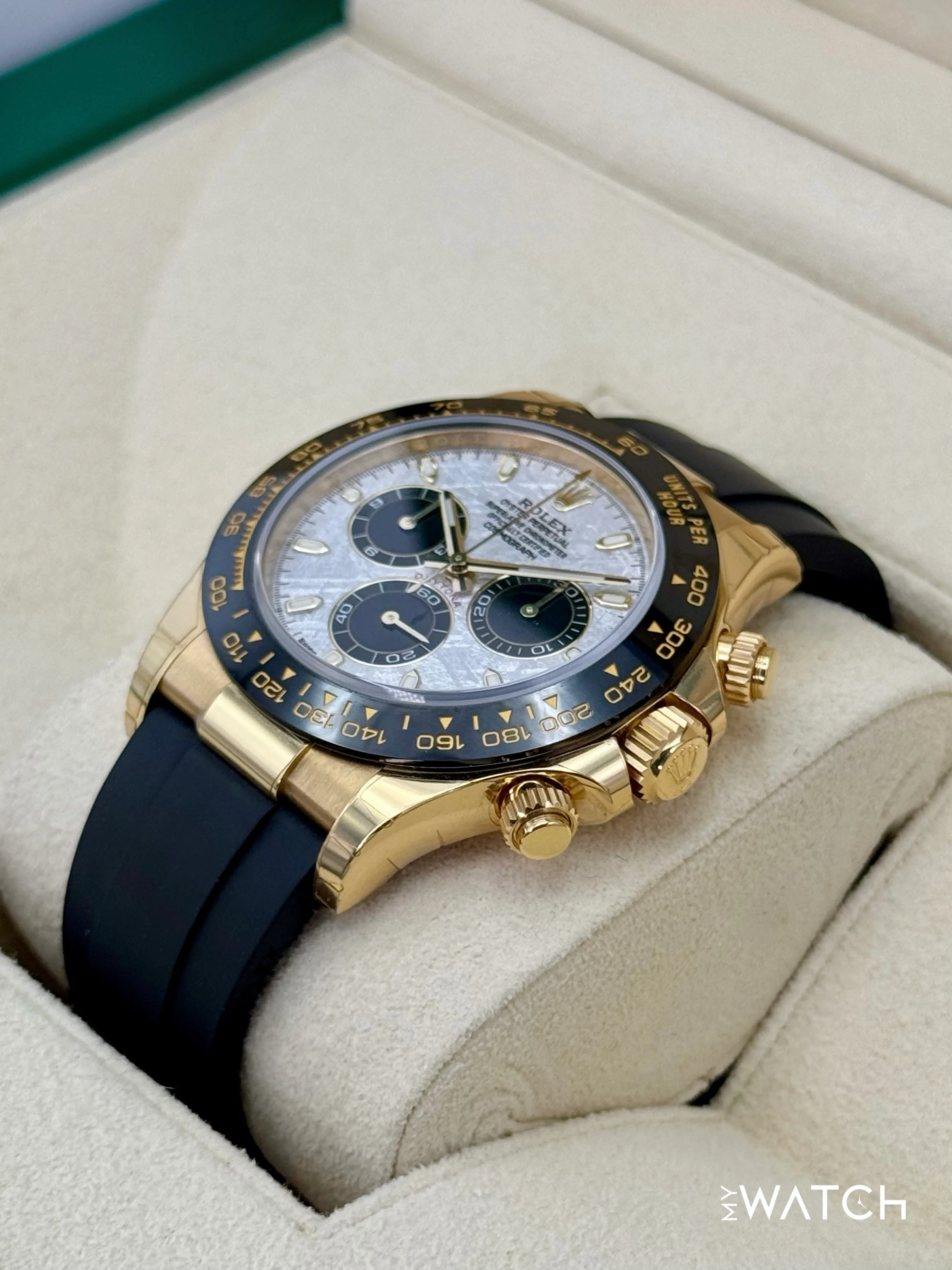 2022 Rolex Daytona 40mm 116518LN Yellow Gold Oysterflex Meteorite Dial (STICKERED) - Image 5