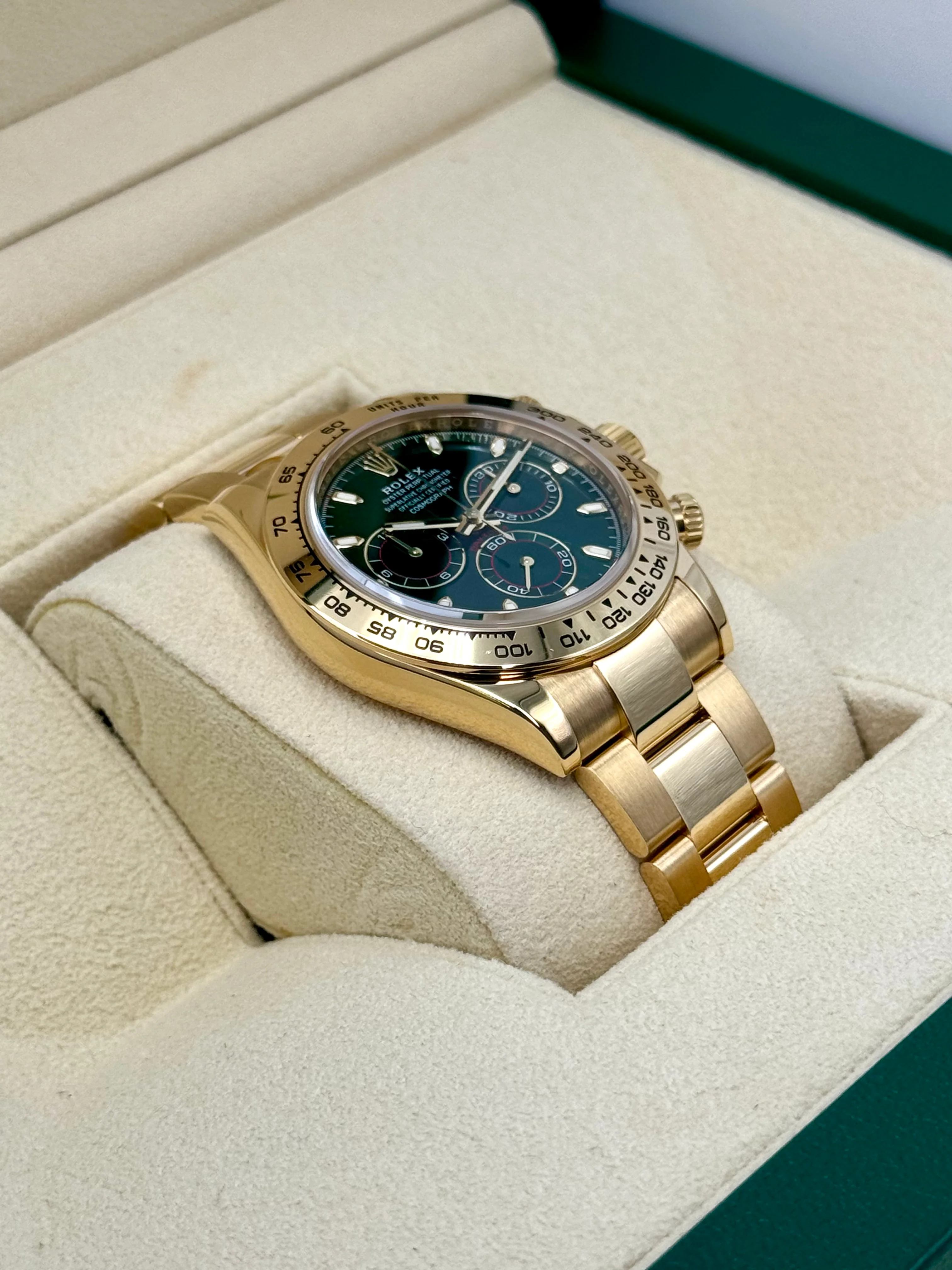 2022 Rolex Daytona "John Mayer" 40mm 116508 Yellow Gold Green Dial - Image 6