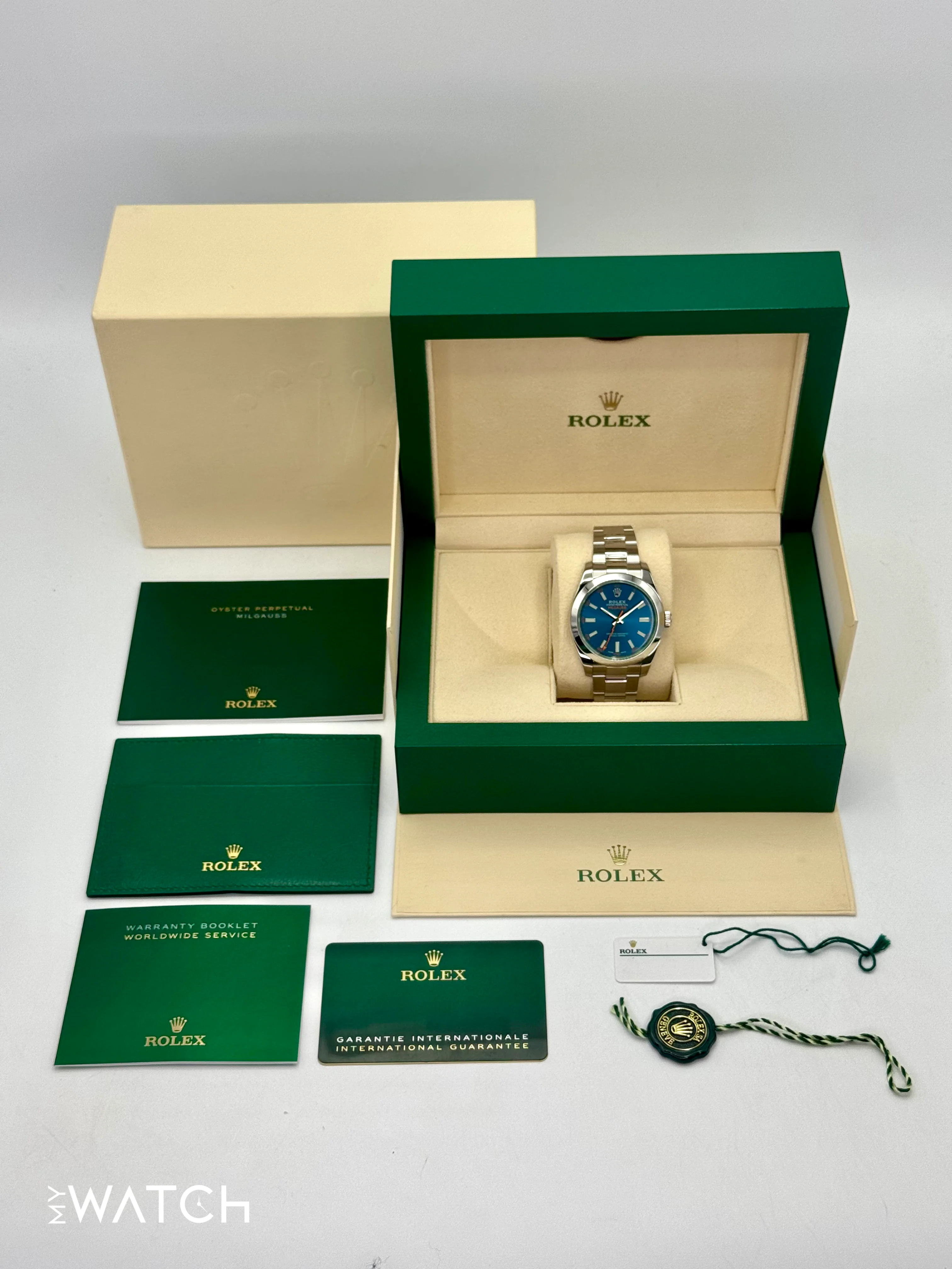2022 Rolex Milgauss 40mm 116400GV Stainless Steel Blue Dial - Image 10