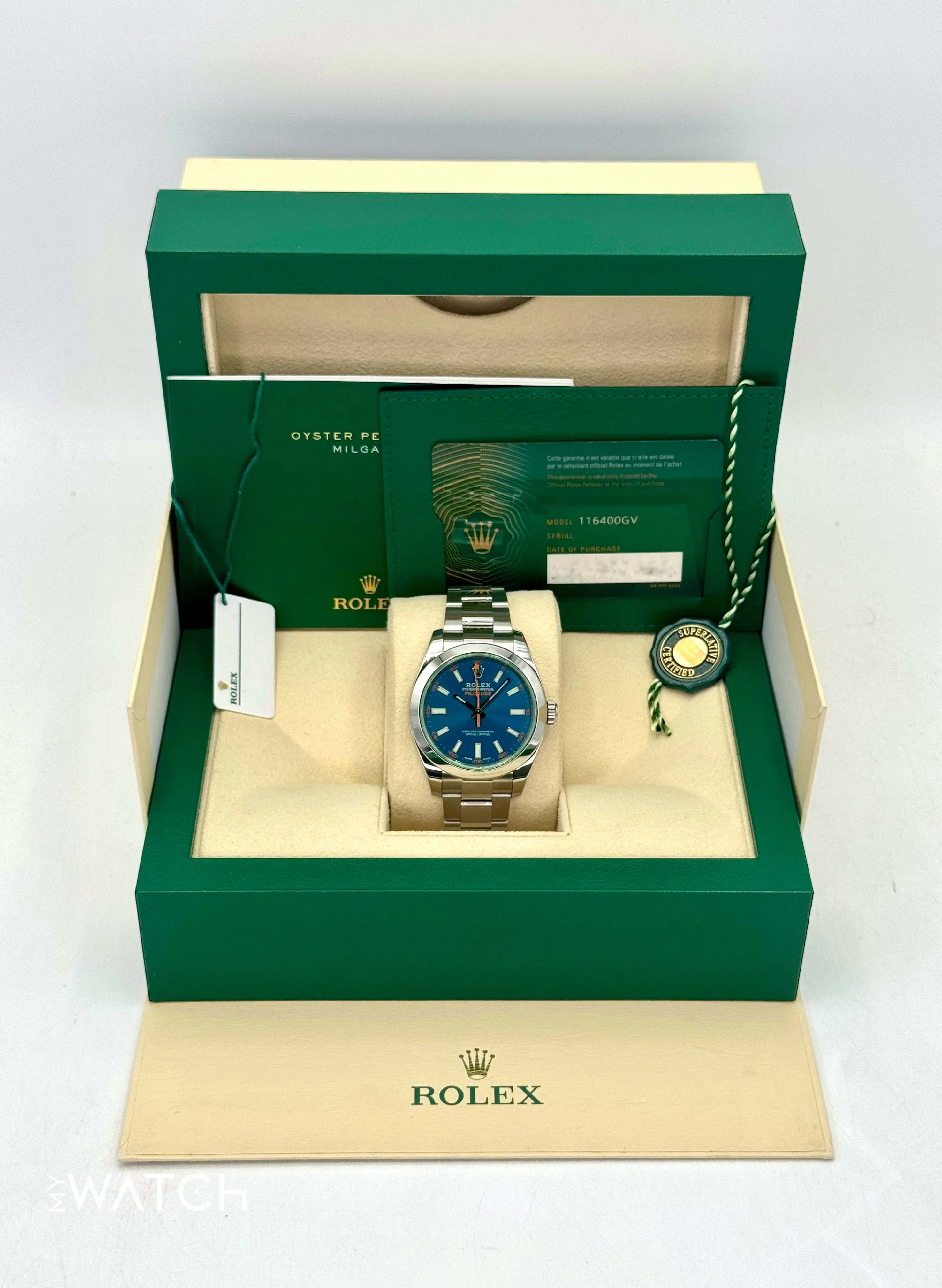 2022 Rolex Milgauss 40mm 116400GV Stainless Steel Blue Dial - Image 9