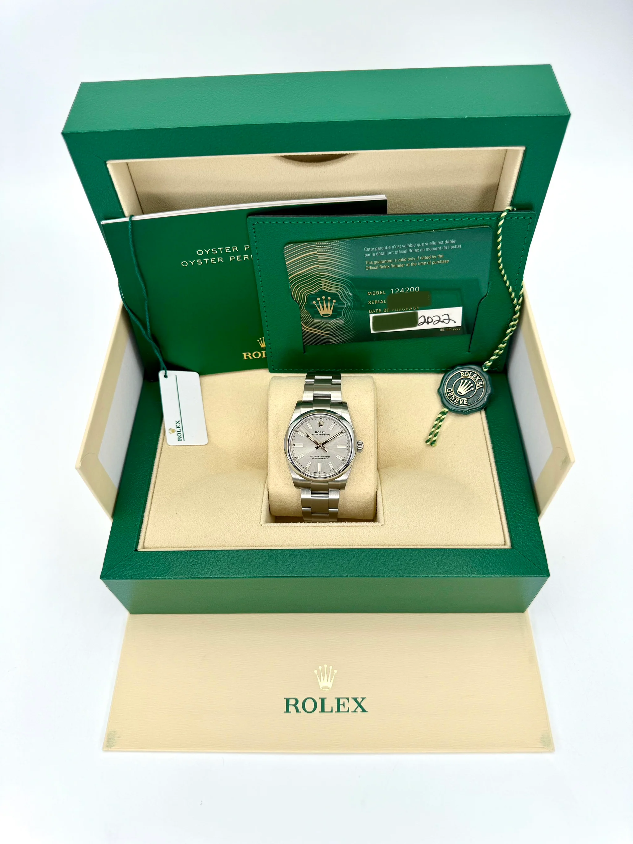 2022 Rolex Oyster Perpetual 34mm Stainless Steel Silver Dial - Image 11
