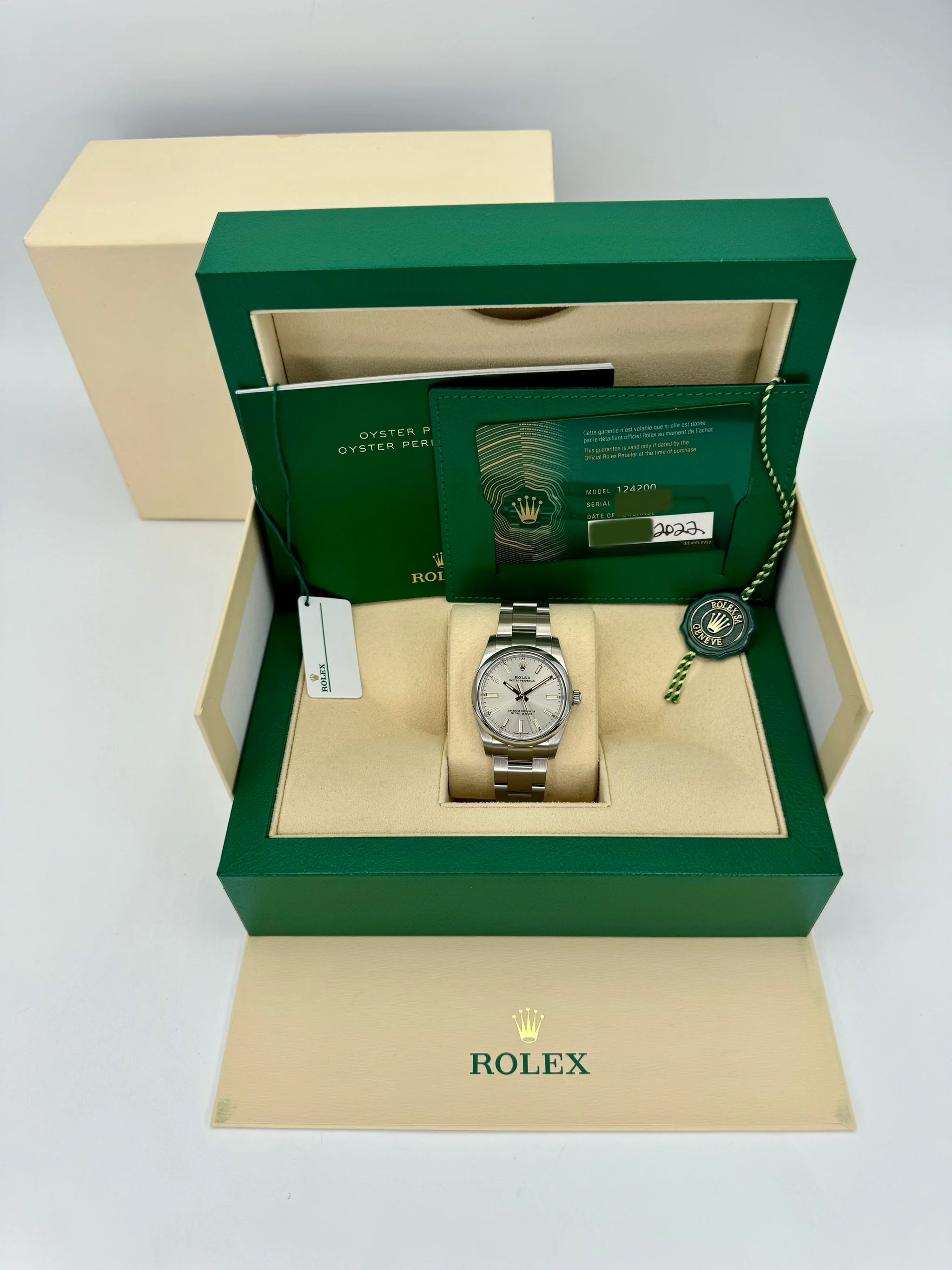 2022 Rolex Oyster Perpetual 34mm Stainless Steel Silver Dial - Image 12