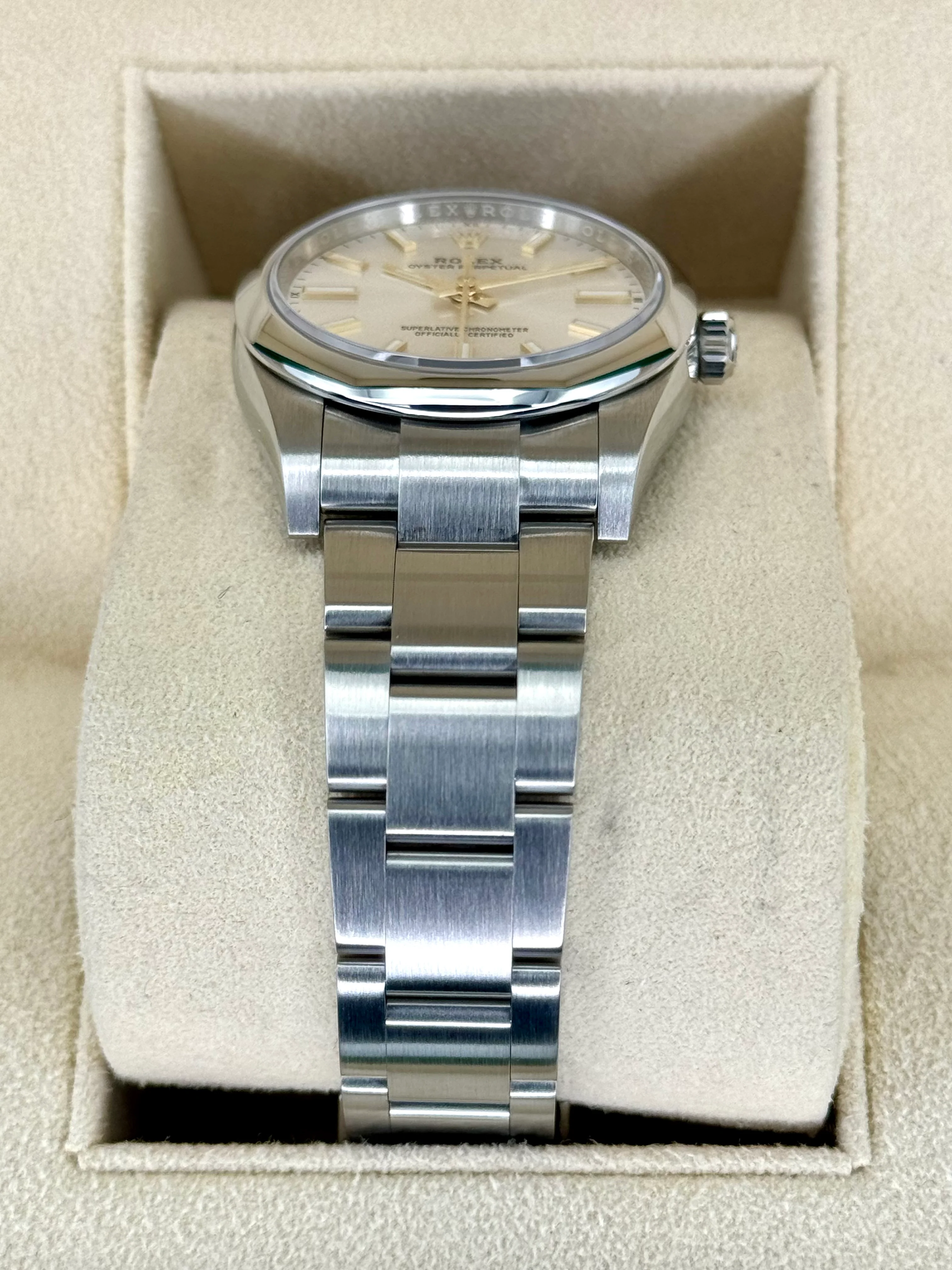 2022 Rolex Oyster Perpetual 34mm Stainless Steel Silver Dial - Image 3