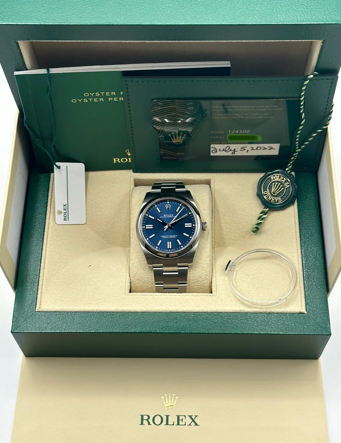 2022 Rolex Oyster Perpetual 41mm 124300 Blue Dial - Image 11