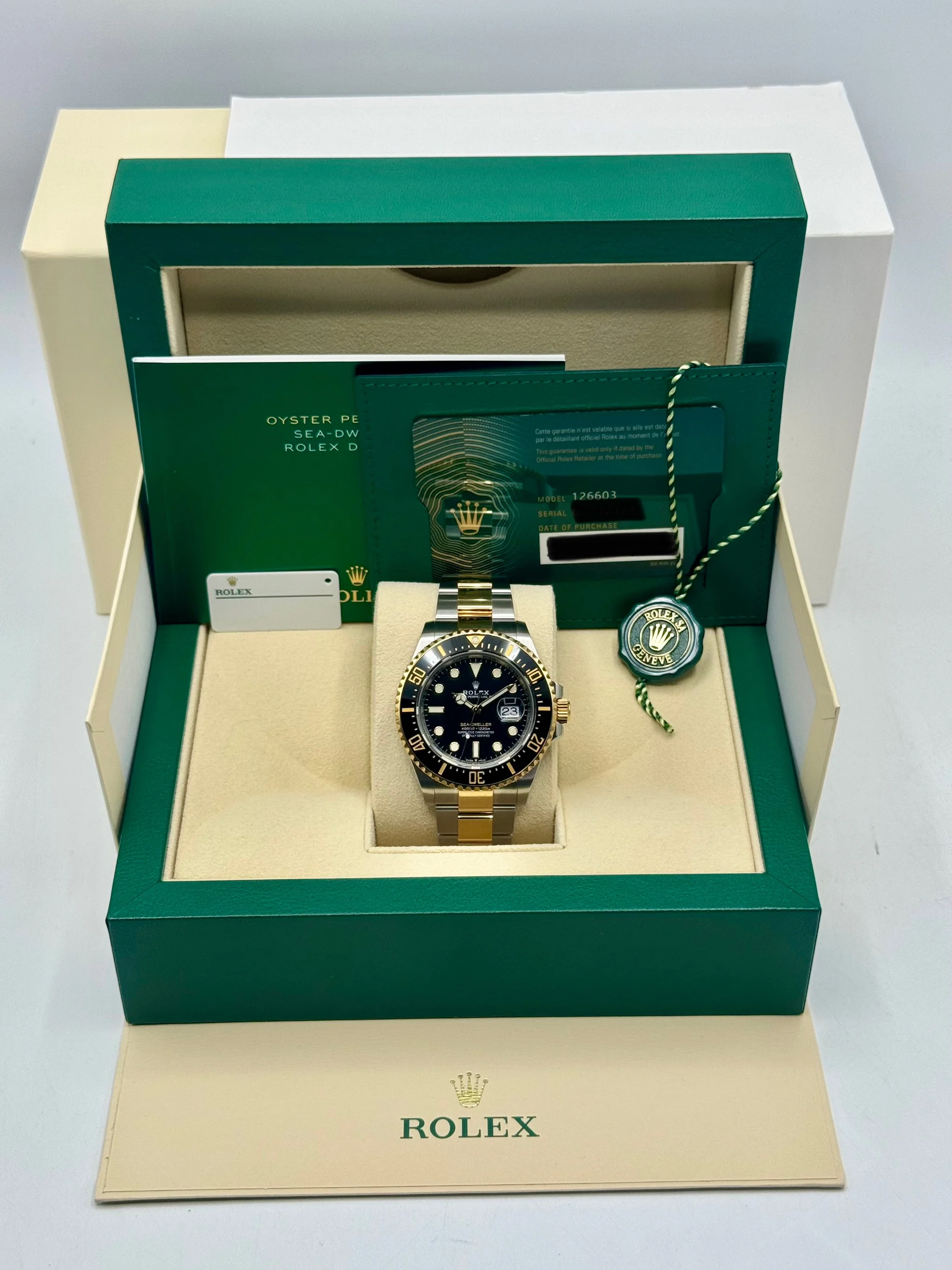 2022 Rolex Sea-Dweller 43mm 126603 Two-Tone Black Dial - Image 12