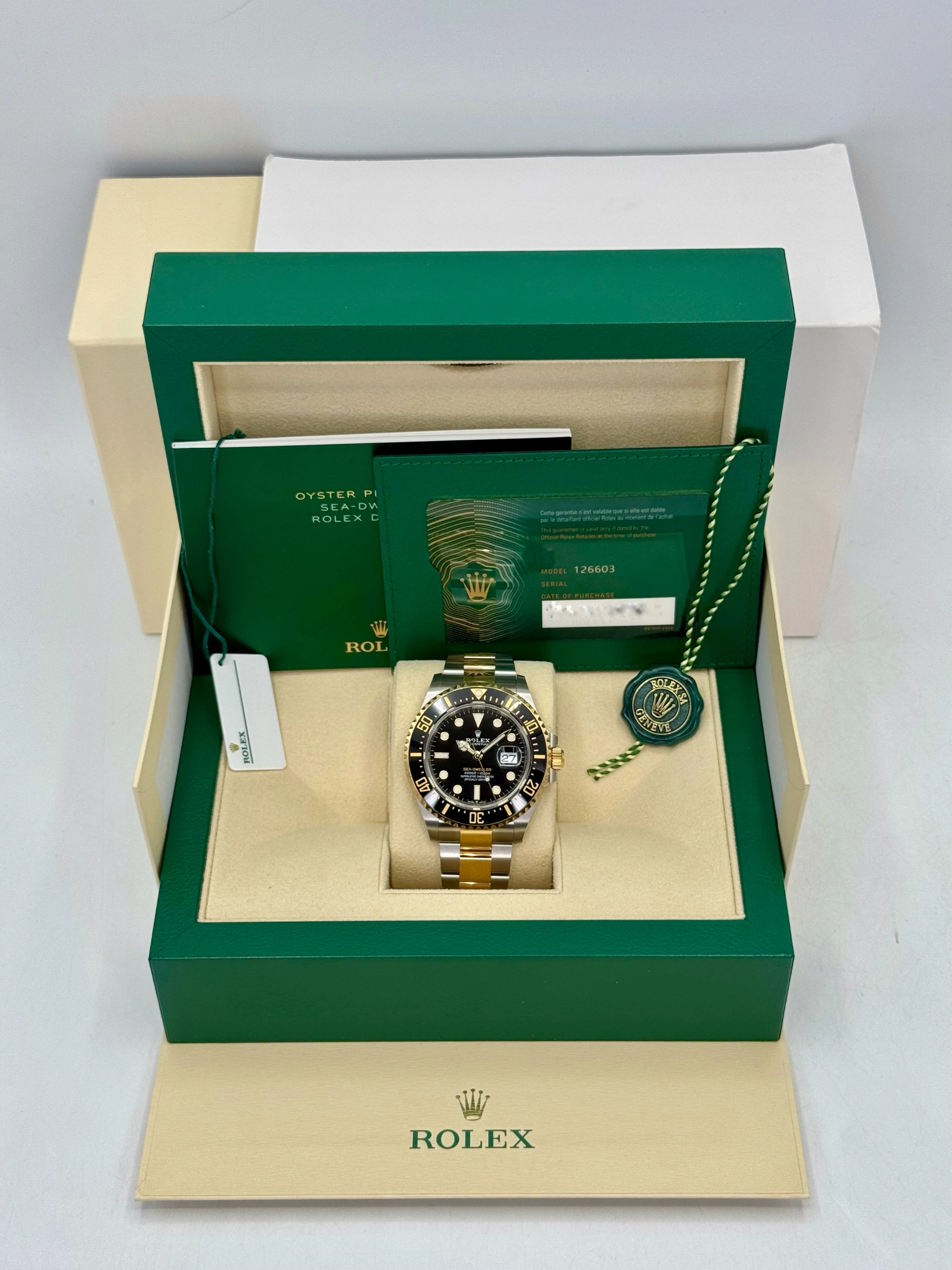 NEW 2022 Rolex Sea-Dweller 43mm 126603 Two-Tone Black Dial - Image 9