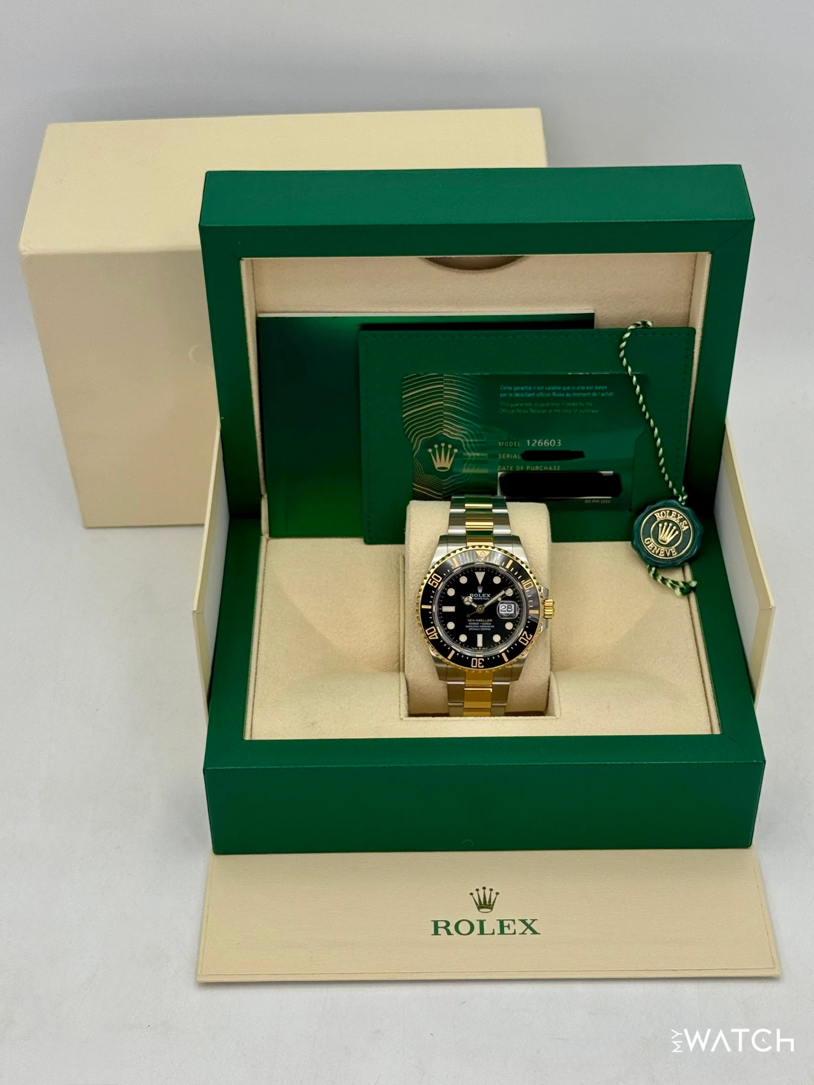 2022 Rolex Sea-Dweller 43mm 126603 Two-Tone Black Dial - Image 9