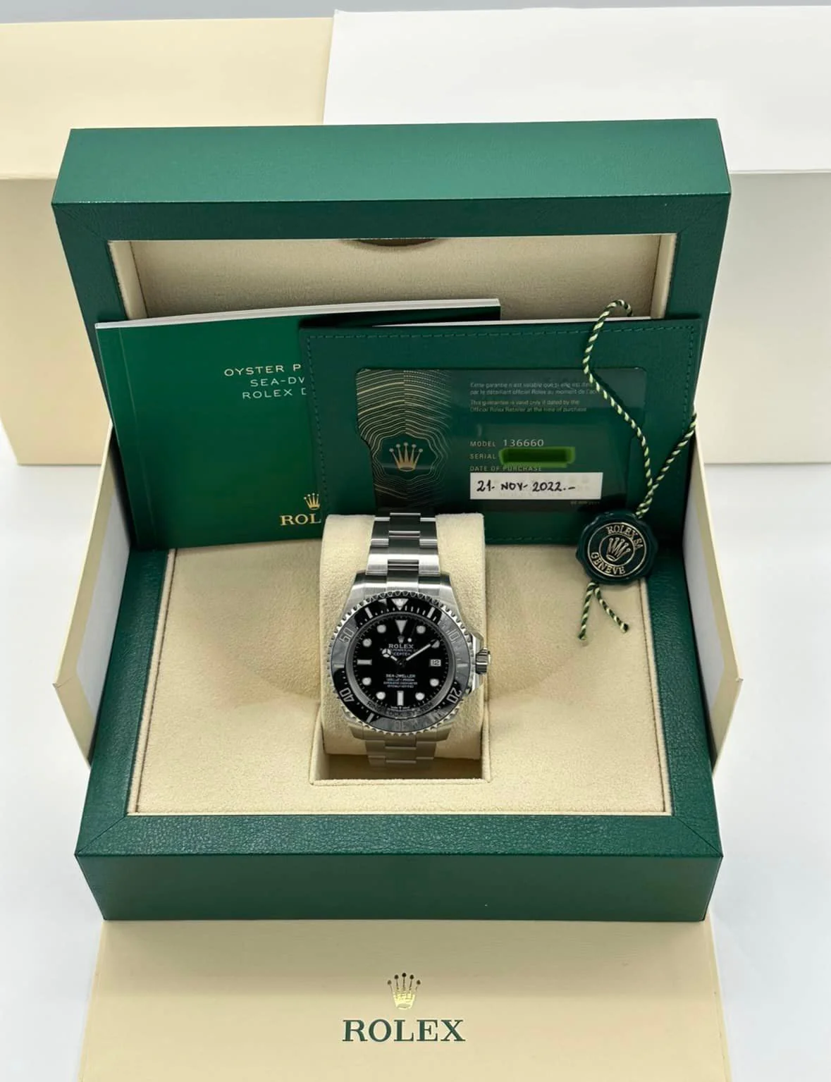 2022 Rolex Deepsea 44mm 136660 Stainless Steel Black Dial - Image 11