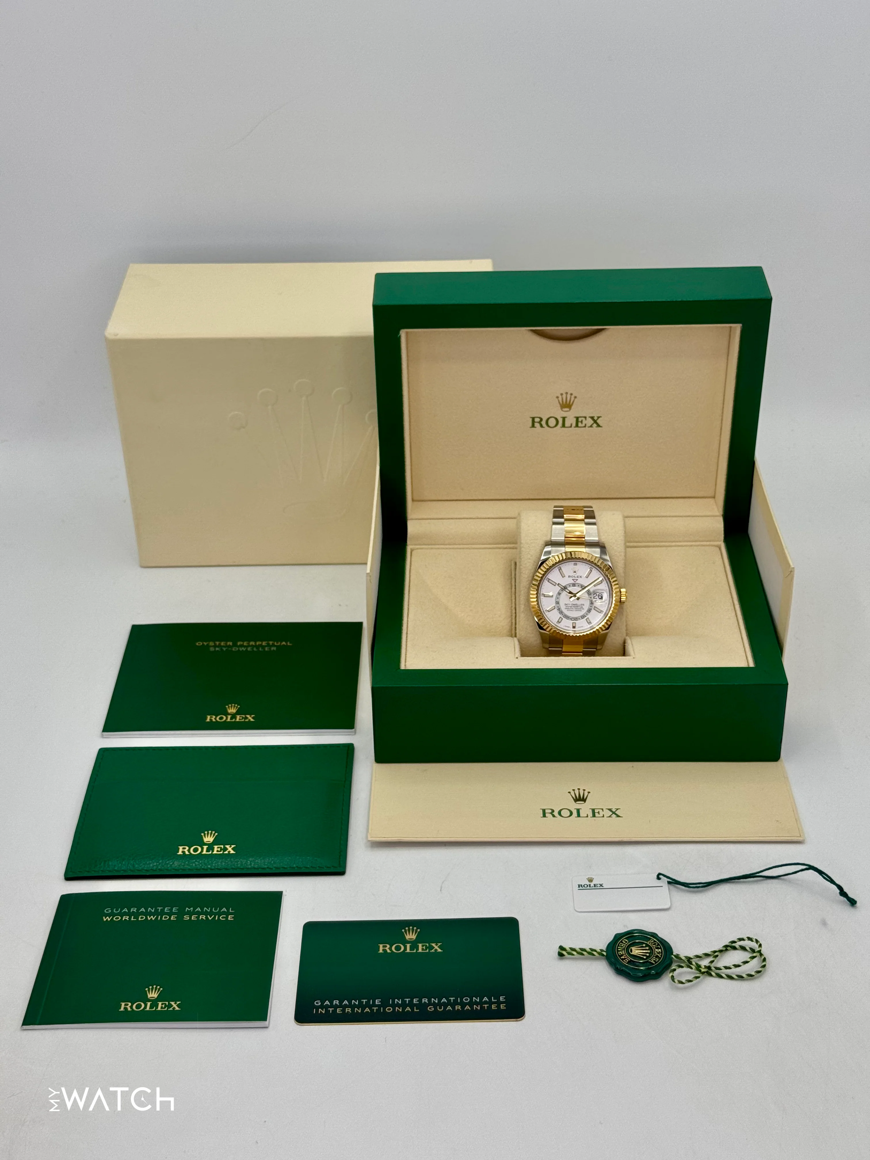 2022 Rolex Sky-Dweller 42mm 326933 Two-Tone Oyster White Dial - Image 10