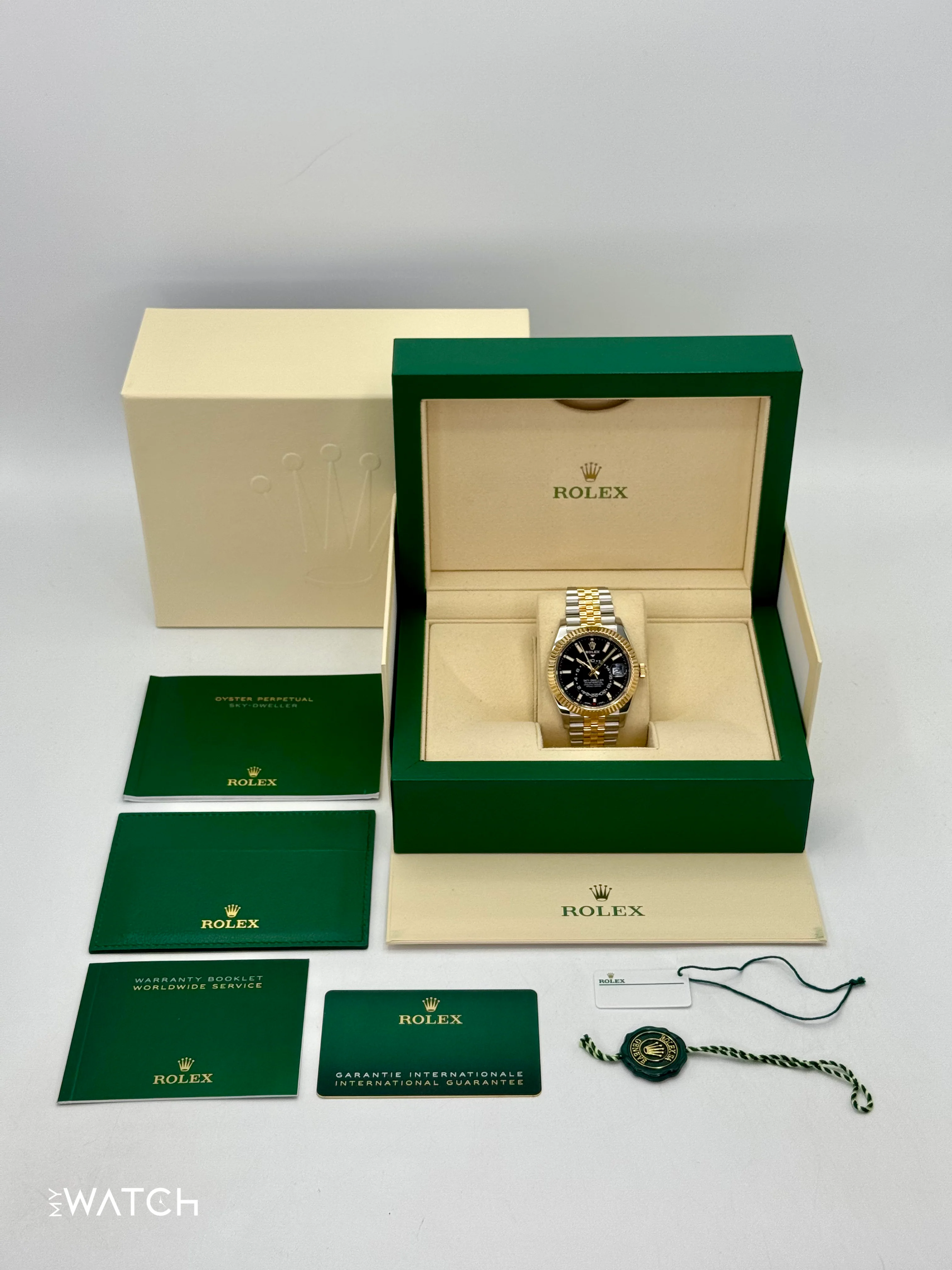 2022 Rolex Sky-Dweller 42mm 326933 Two-Tone Jubilee Black Dial - Image 10