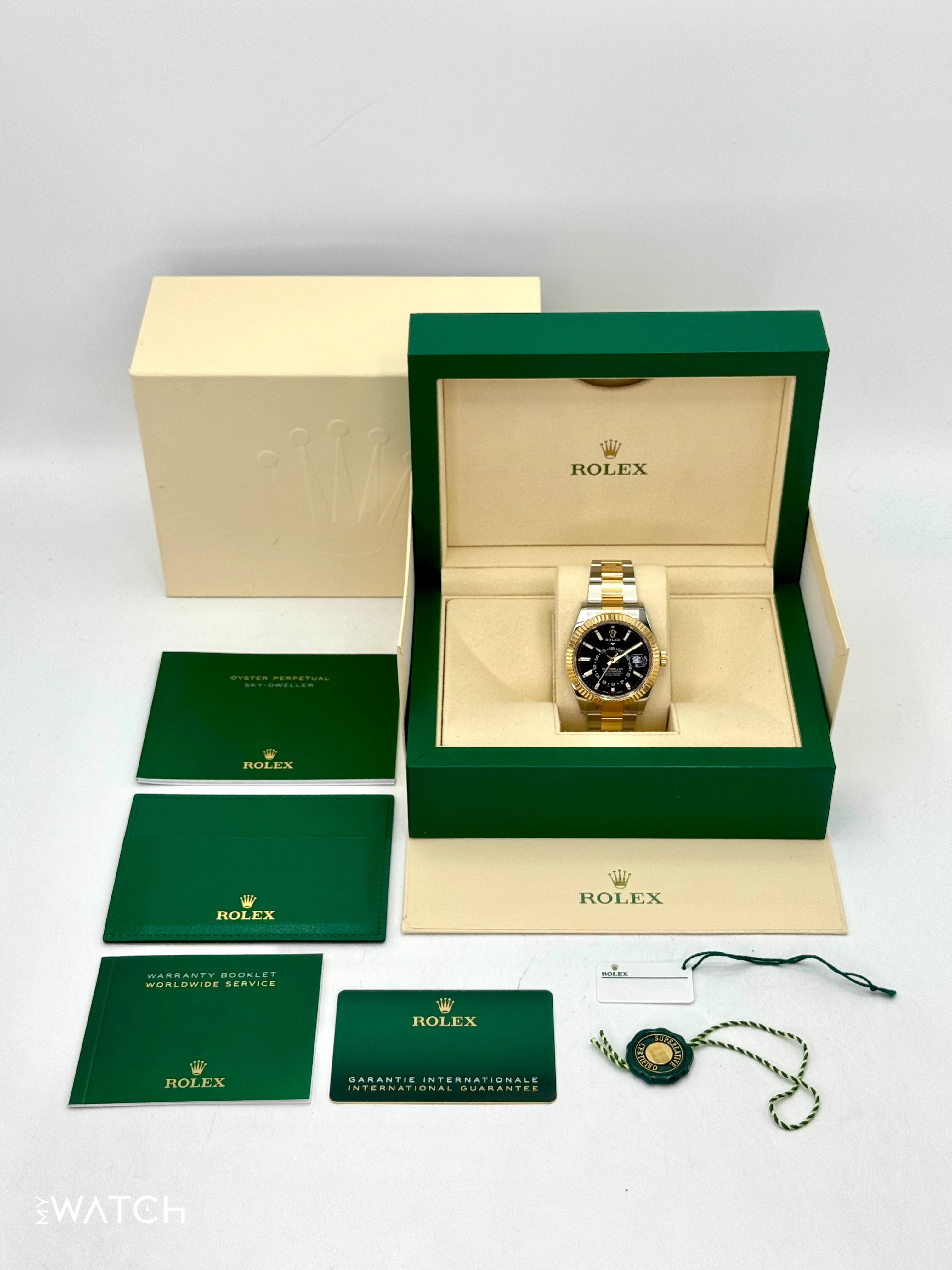 2022 Rolex Sky-Dweller 42mm 326933 Two-Tone Oyster Black Dial - Image 10