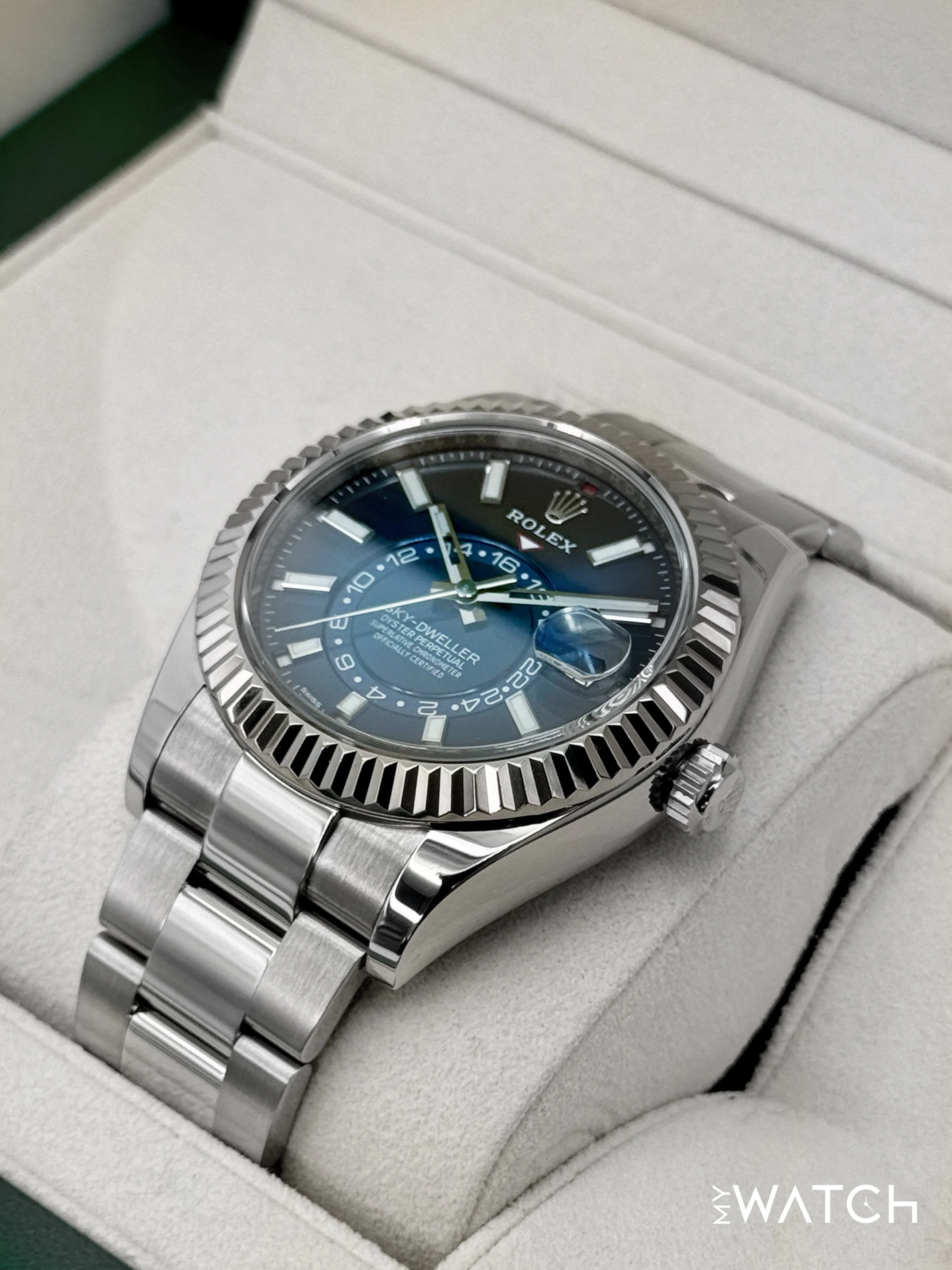 2022 Rolex Sky-Dweller 42mm 326934 Stainless Steel Oyster Blue Dial - Image 5