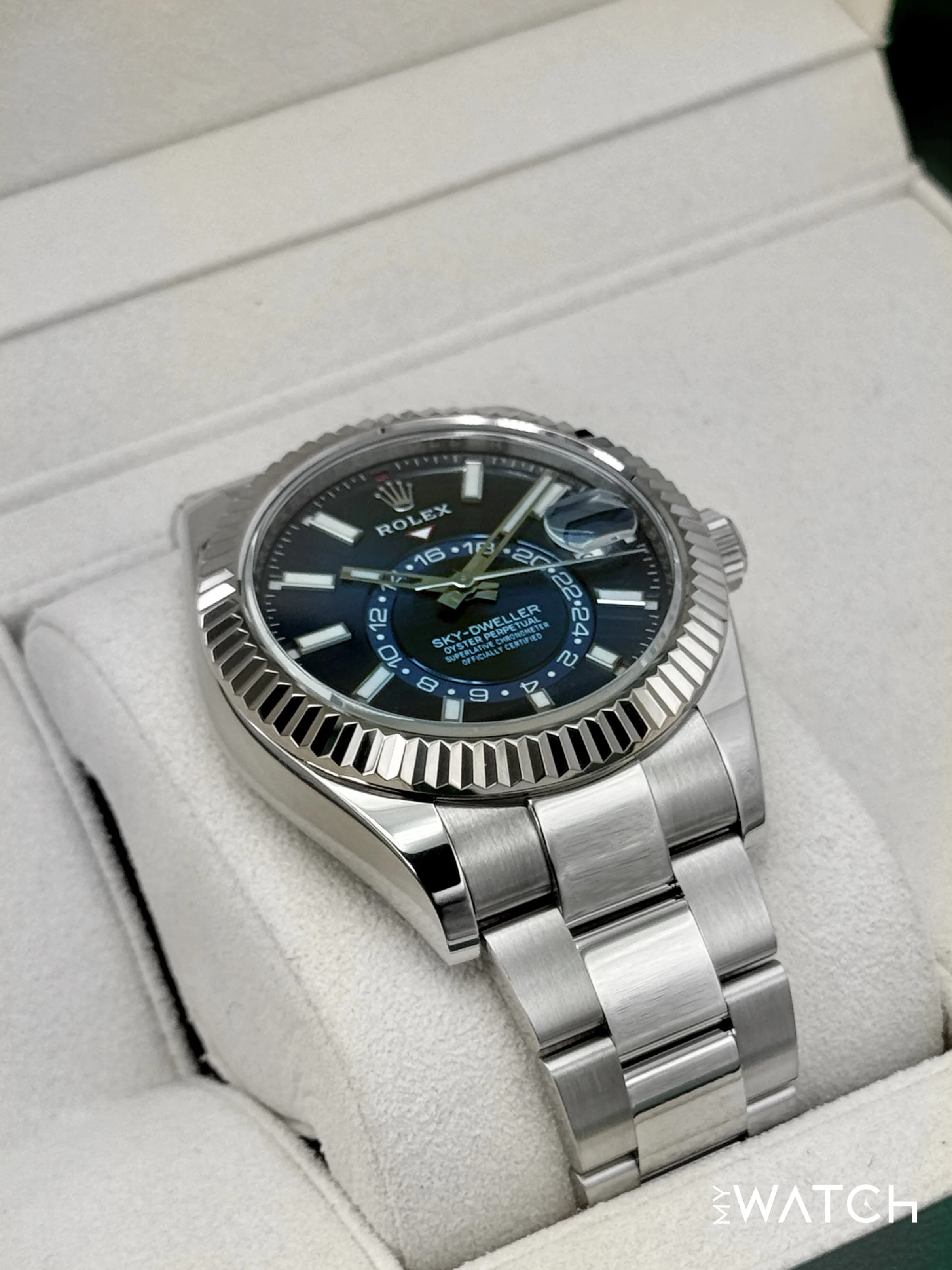 2022 Rolex Sky-Dweller 42mm 326934 Stainless Steel Oyster Blue Dial - Image 6