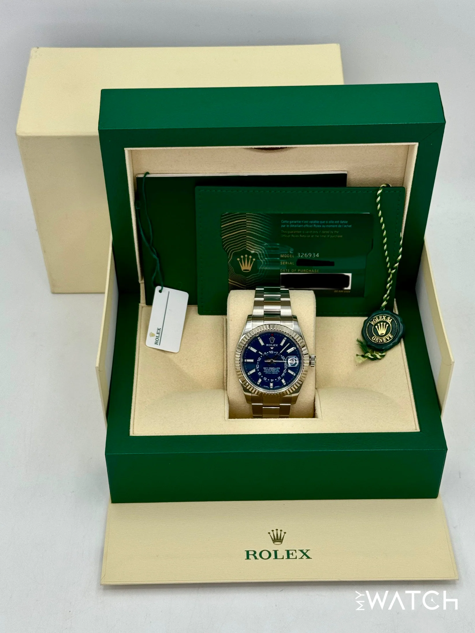 2022 Rolex Sky-Dweller 42mm 326934 Stainless Steel Oyster Blue Dial - Image 9