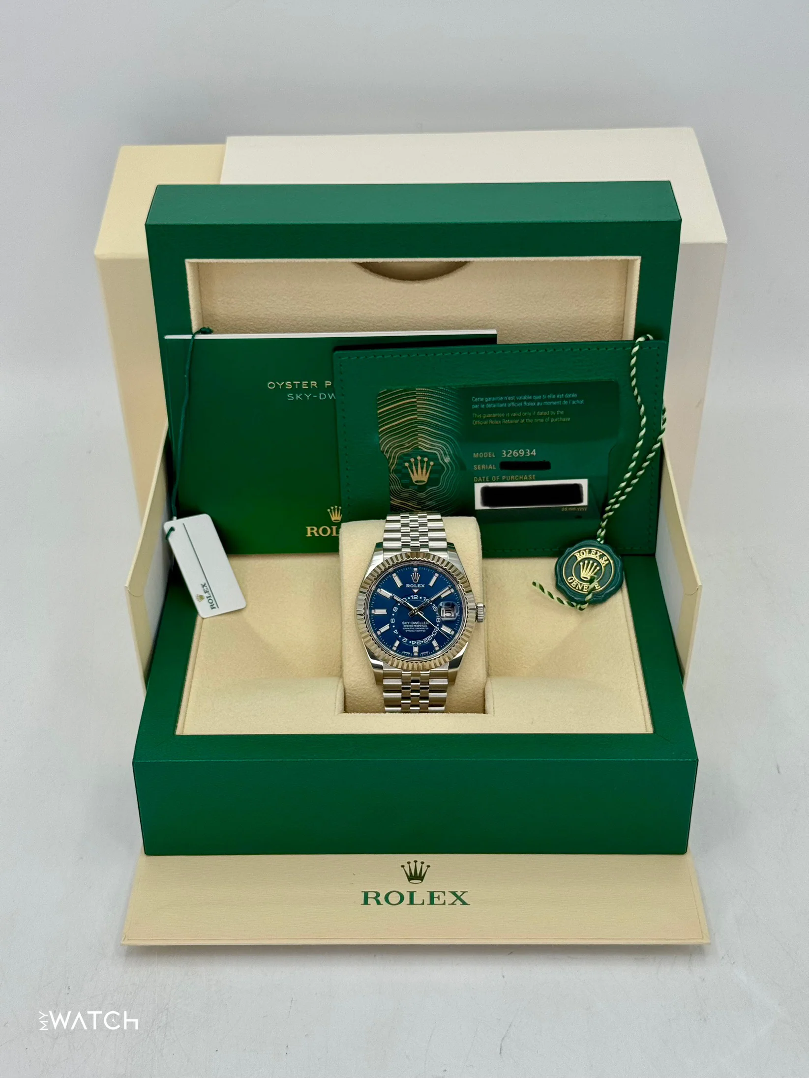 2022 Rolex Sky-Dweller 42mm 326934 Jubilee Blue Dial - Image 9