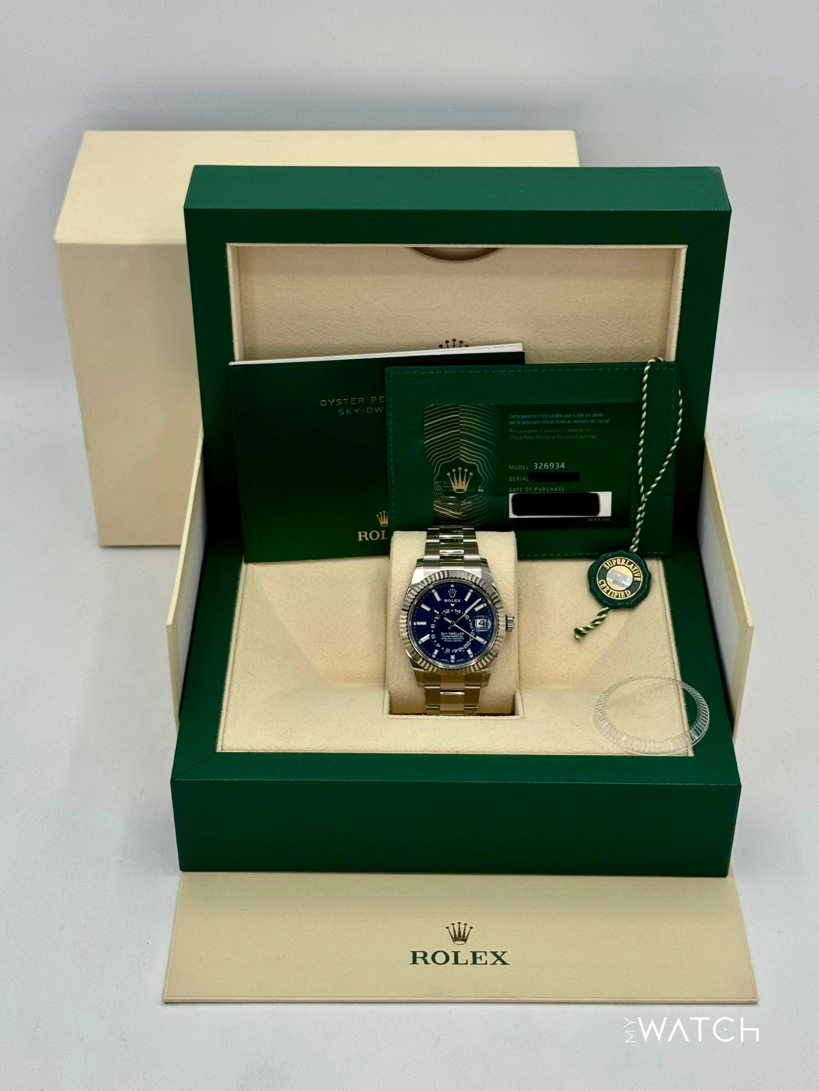2022 Rolex Sky-Dweller 42mm 326934 Oyster Blue Dial - Image 9