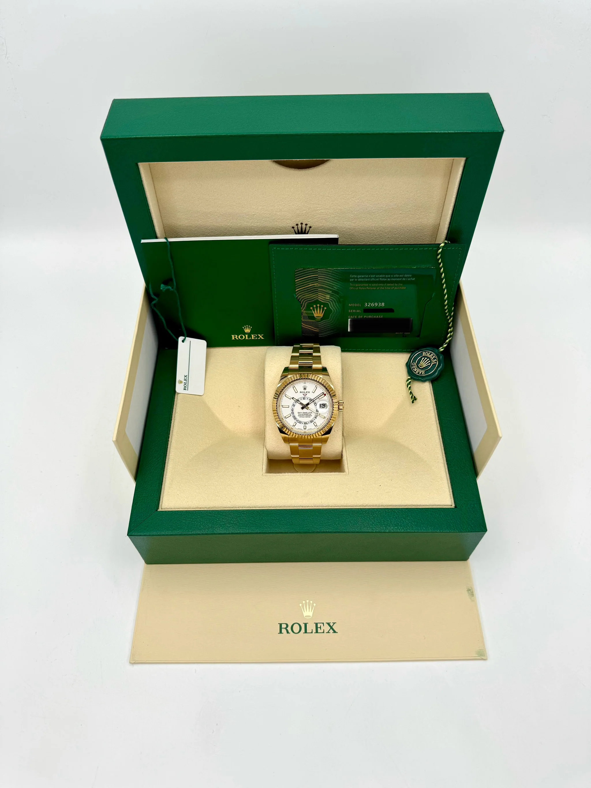 2022 Rolex Sky-Dweller 42mm 326938 18K Yellow Gold Oyster White Dial - Image 11