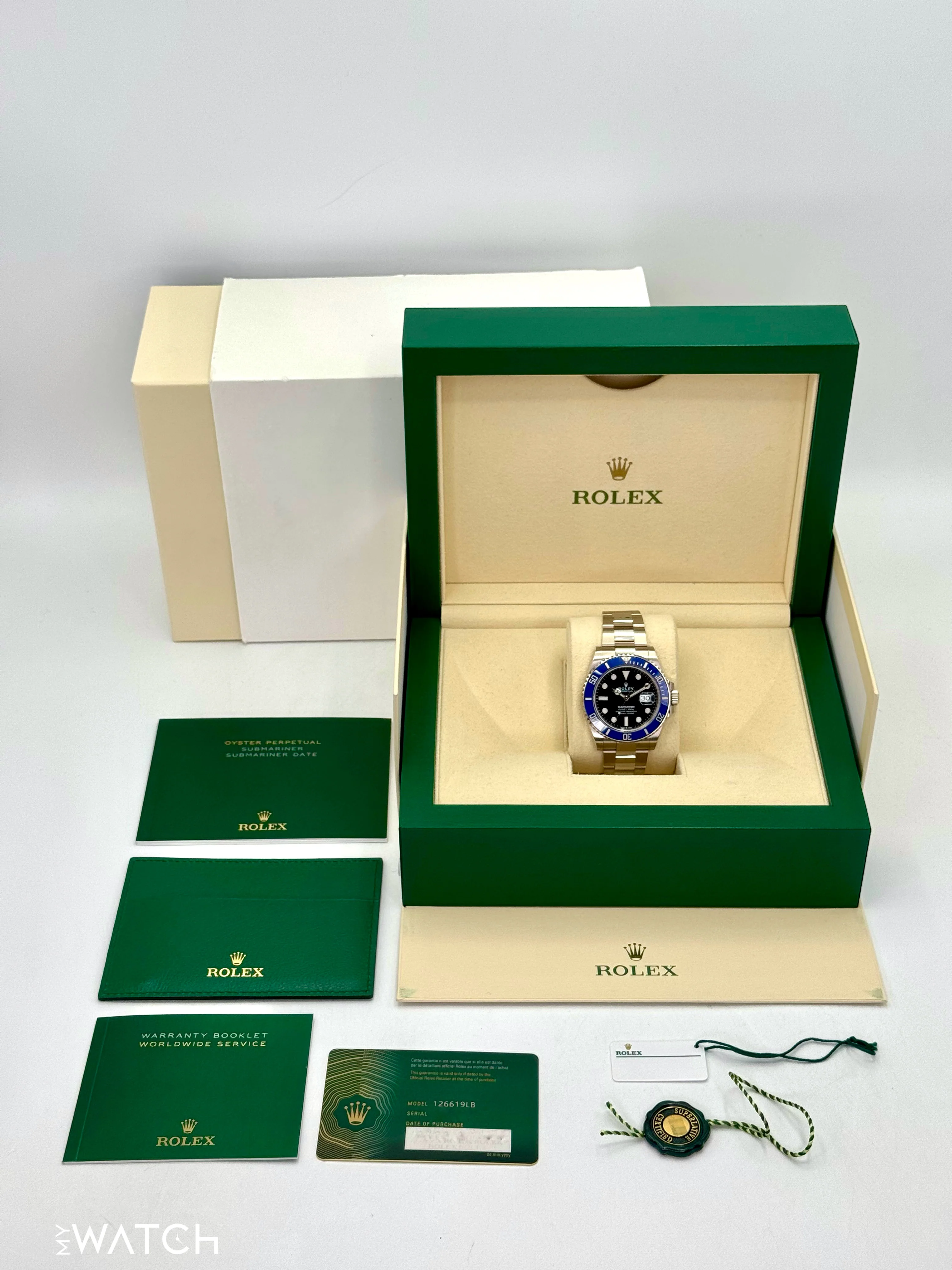 NEW 2022 Rolex Submariner “Cookie Monster ” 41mm 126619LB White Gold Black Dial - Image 10