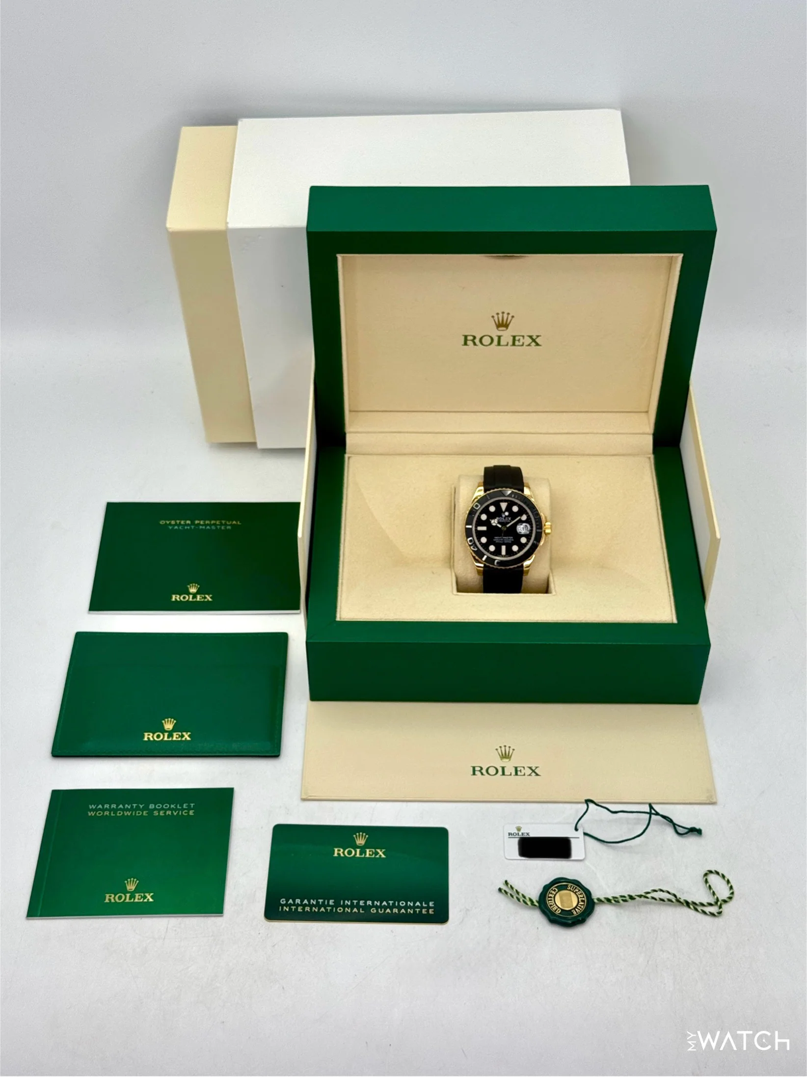 2022 Rolex Yacht-Master 42mm 226658 Gold Oysterflex Black Dial - Image 10