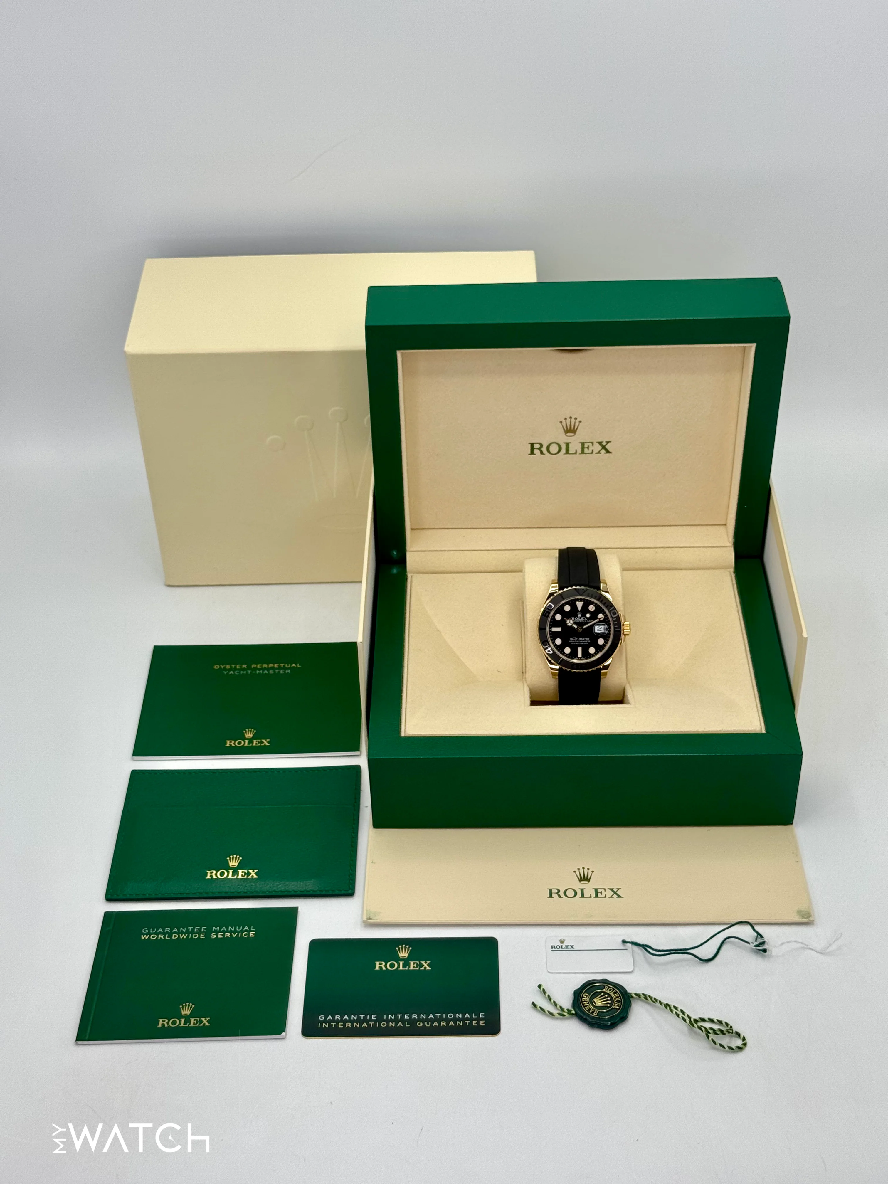2022 Rolex Yacht-Master 42mm 226658 Gold Oysterflex Black Dial - Image 10