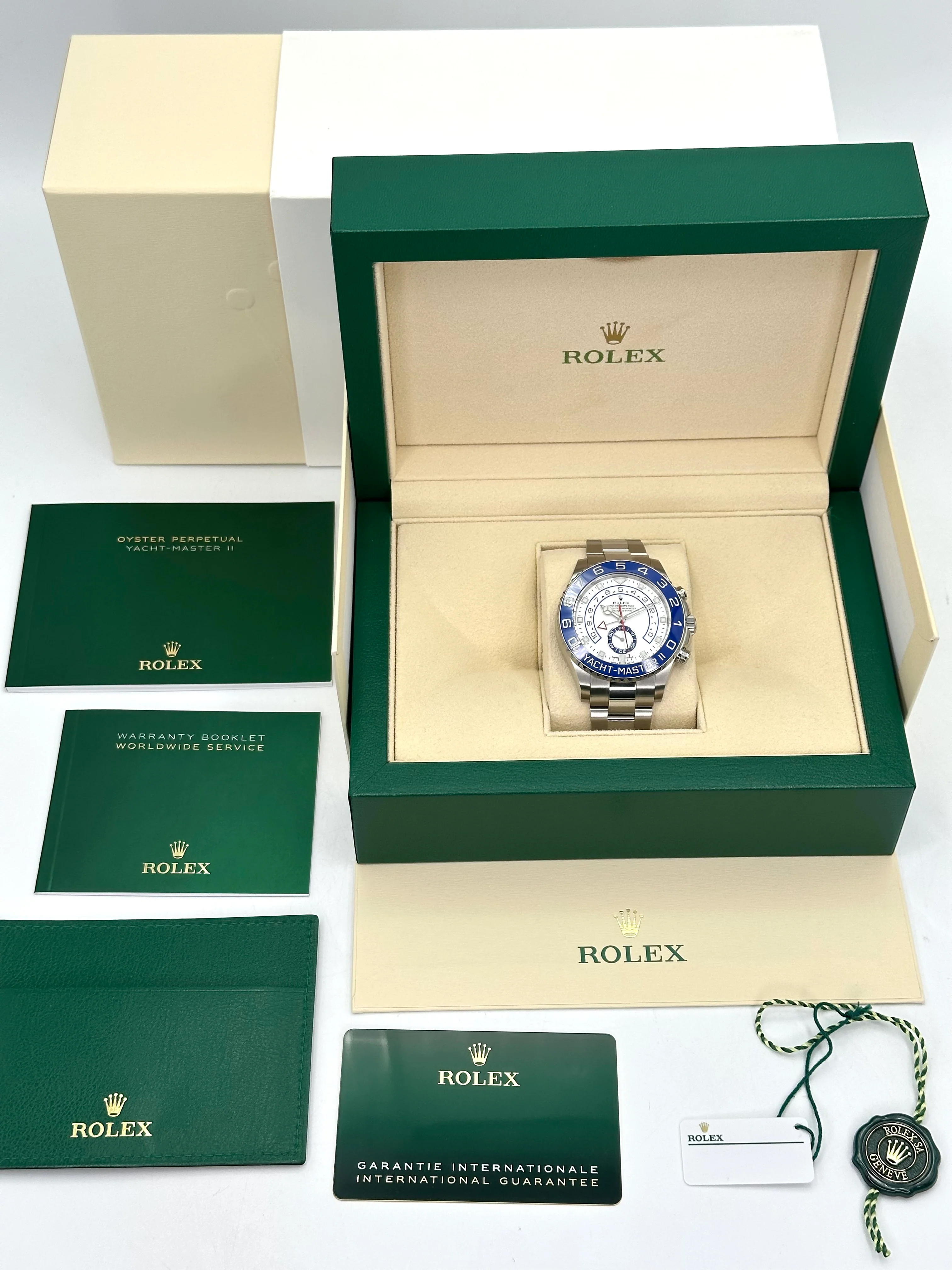 2022 Rolex Yacht-Master II 44mm 116680 Stainless Steel White Dial - Image 10