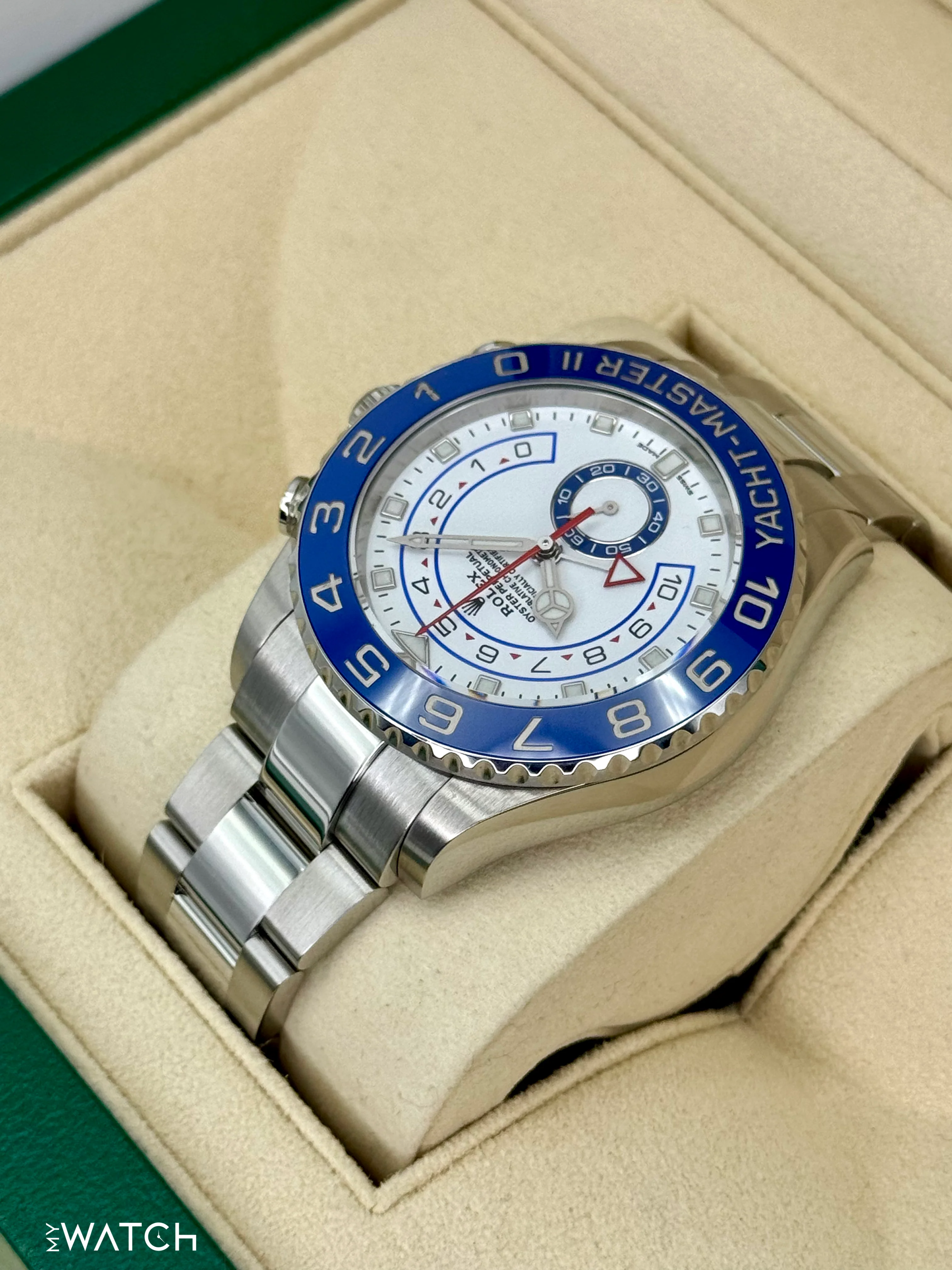 2022 Rolex Yacht-Master II 44mm 116680 Stainless Steel White Dial - Image 7
