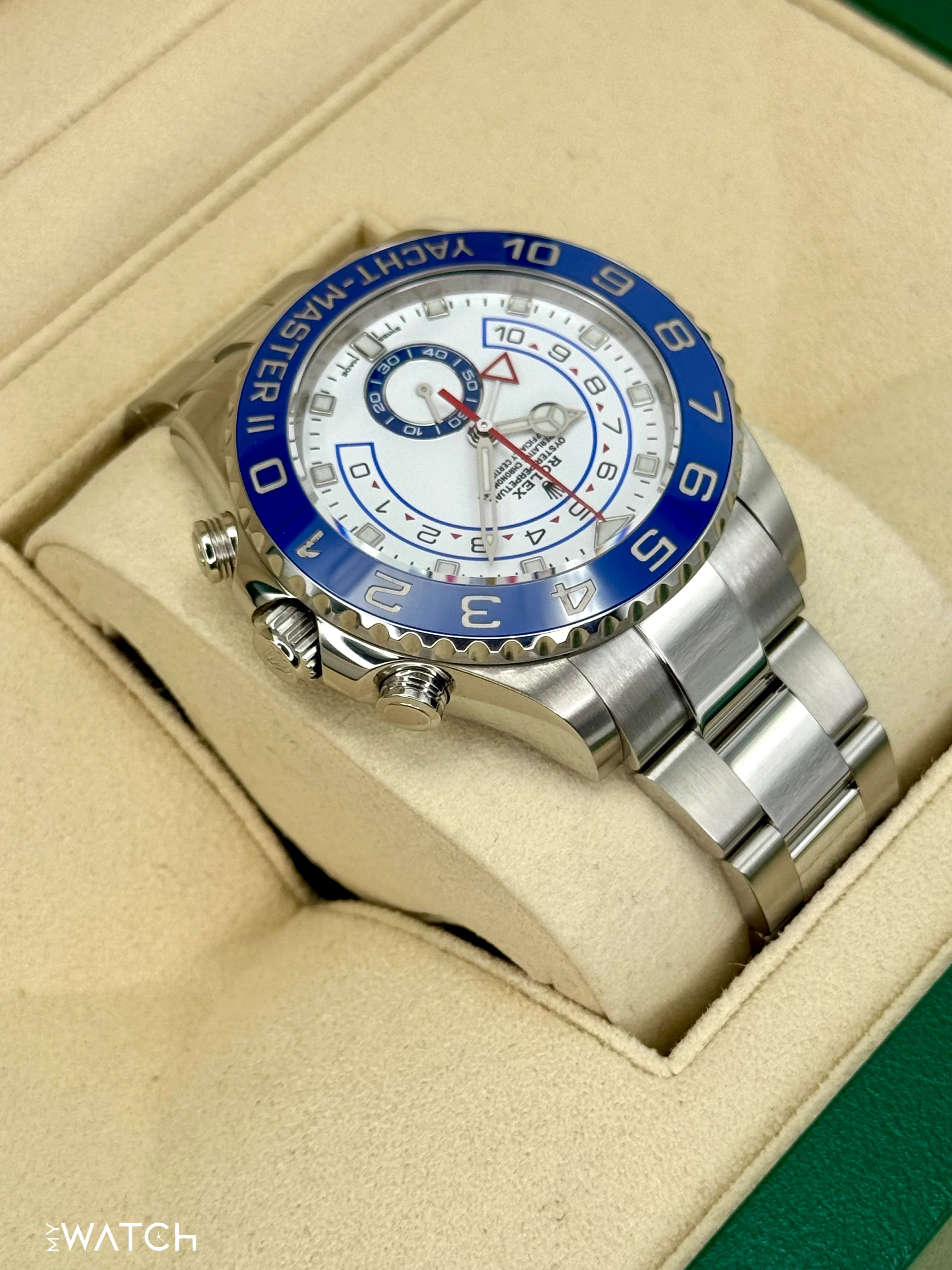2022 Rolex Yacht-Master II 44mm 116680 Stainless Steel White Dial - Image 8