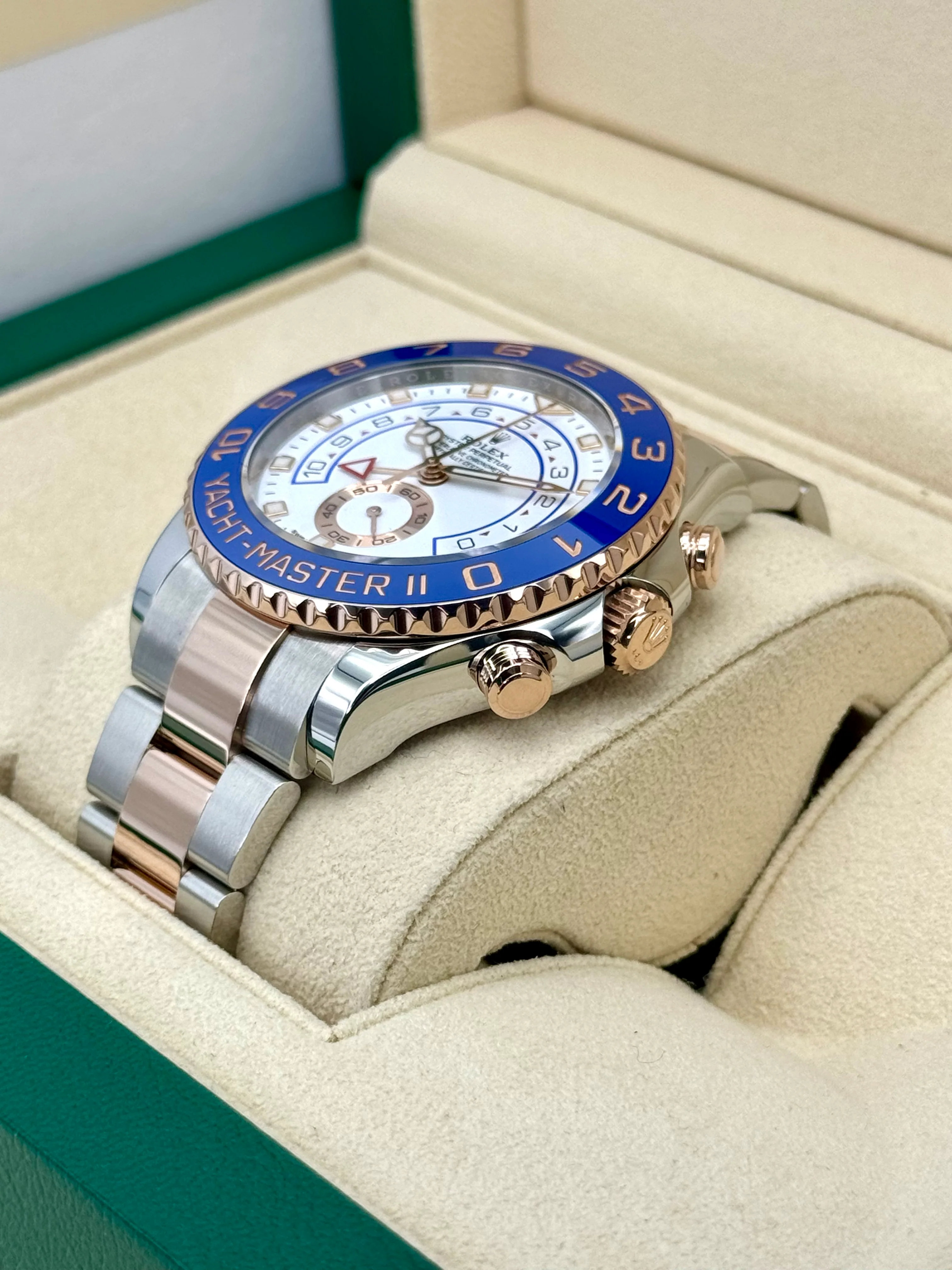 2022 Rolex Yacht-Master II 44mm 116681 Two-Tone White Dial - Image 5