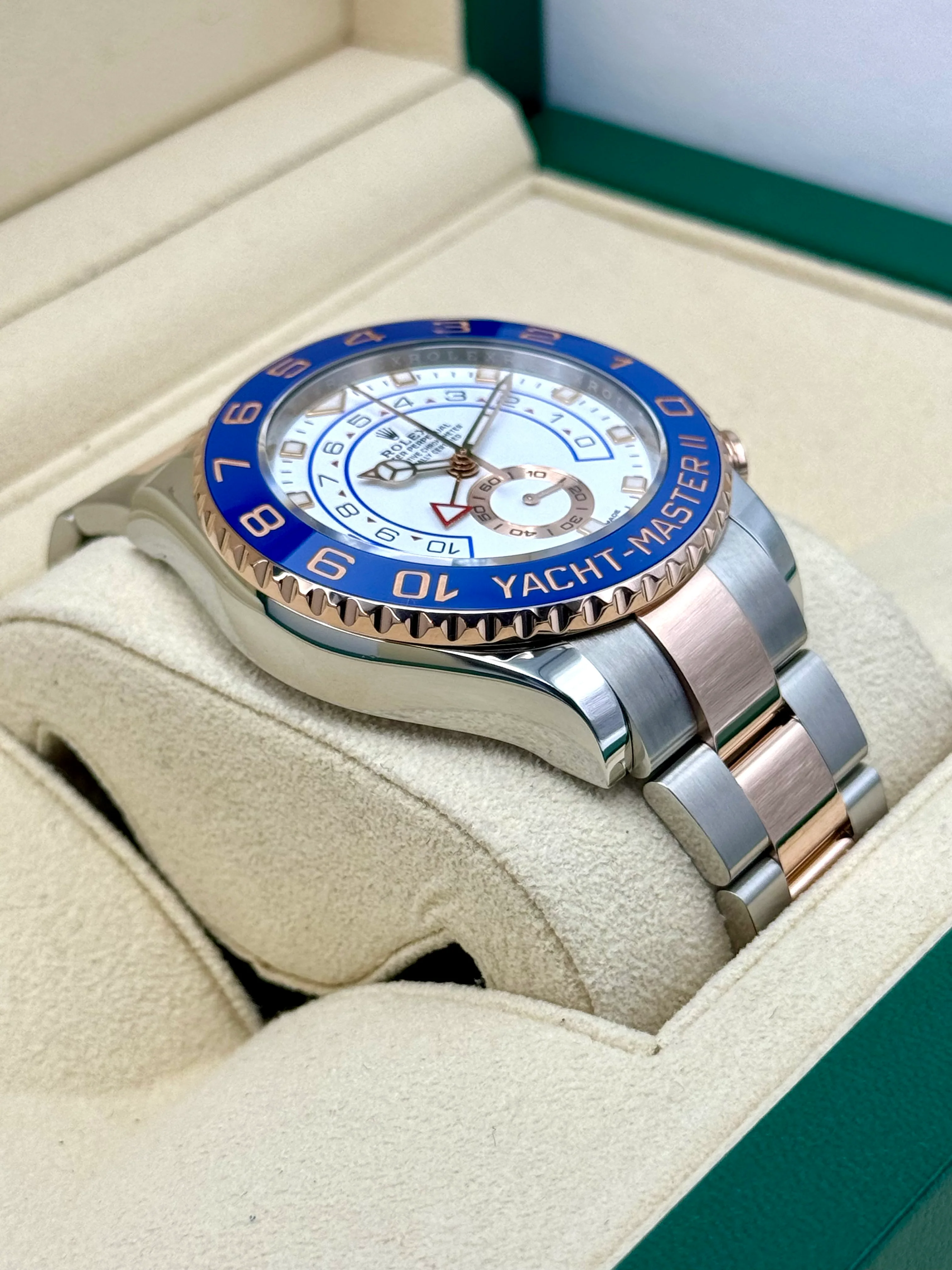 2022 Rolex Yacht-Master II 44mm 116681 Two-Tone White Dial - Image 6