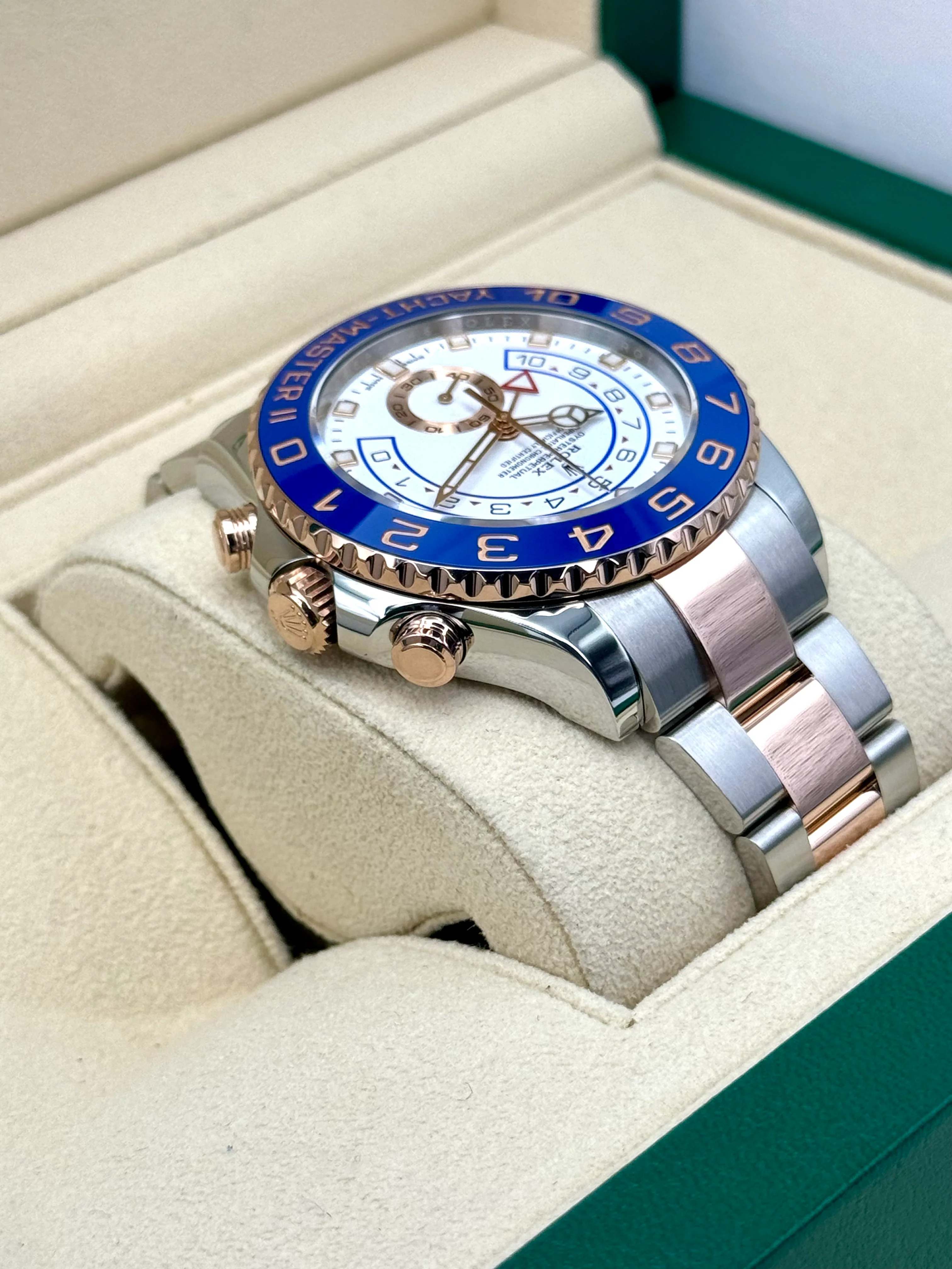 2022 Rolex Yacht-Master II 44mm 116681 Two-Tone White Dial - Image 8