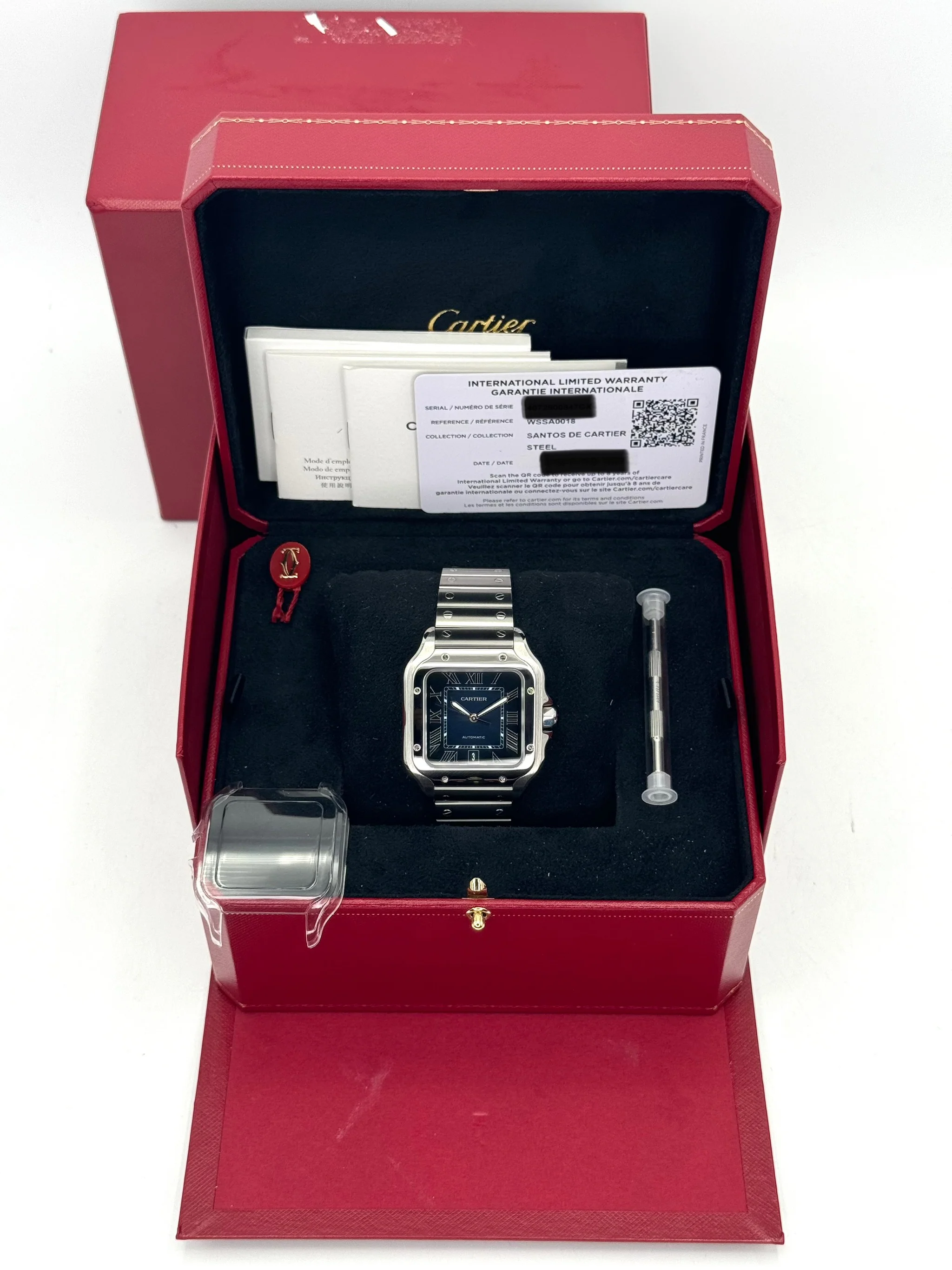 2022 Santos De Cartier 39.8mm WSSA0018 Stainless Steel Blue Dial - Image 12