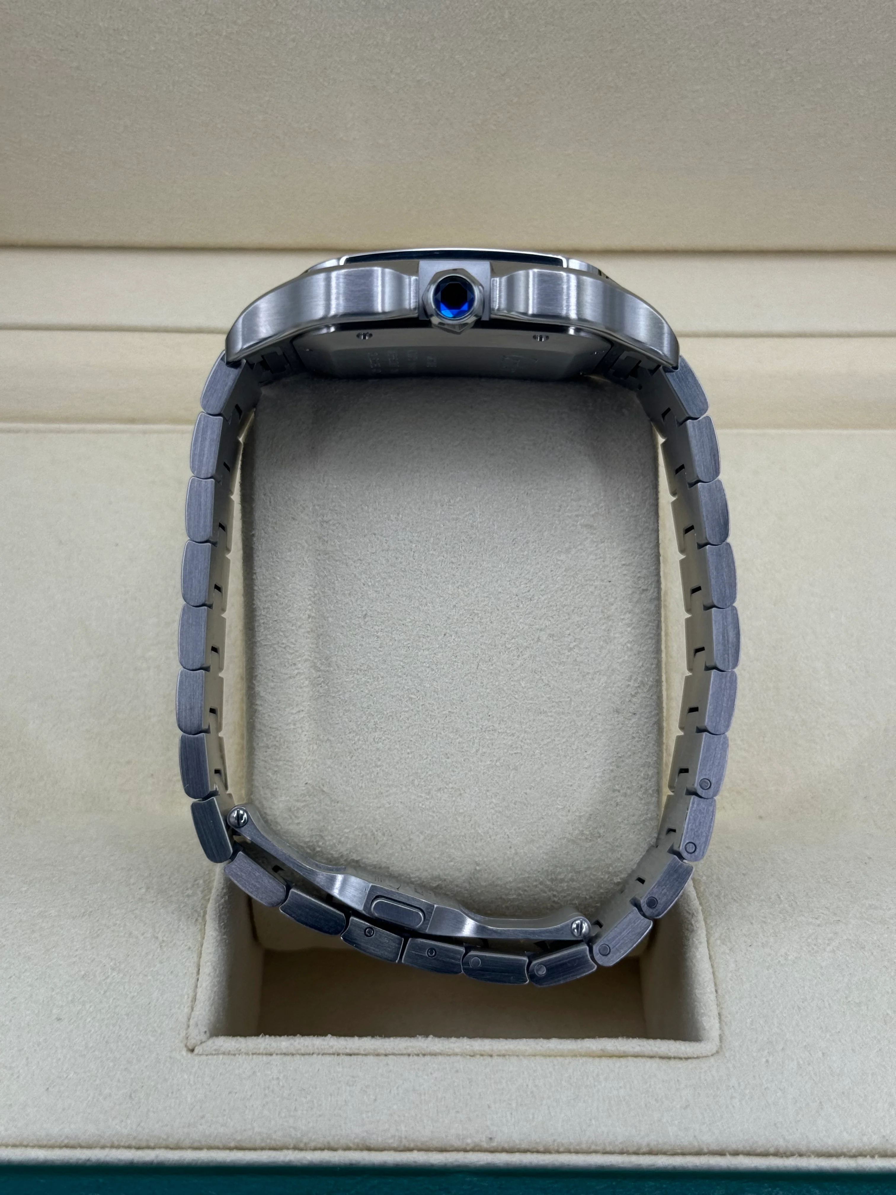 2022 Santos De Cartier 39.8mm WSSA0018 Stainless Steel Blue Dial - Image 9