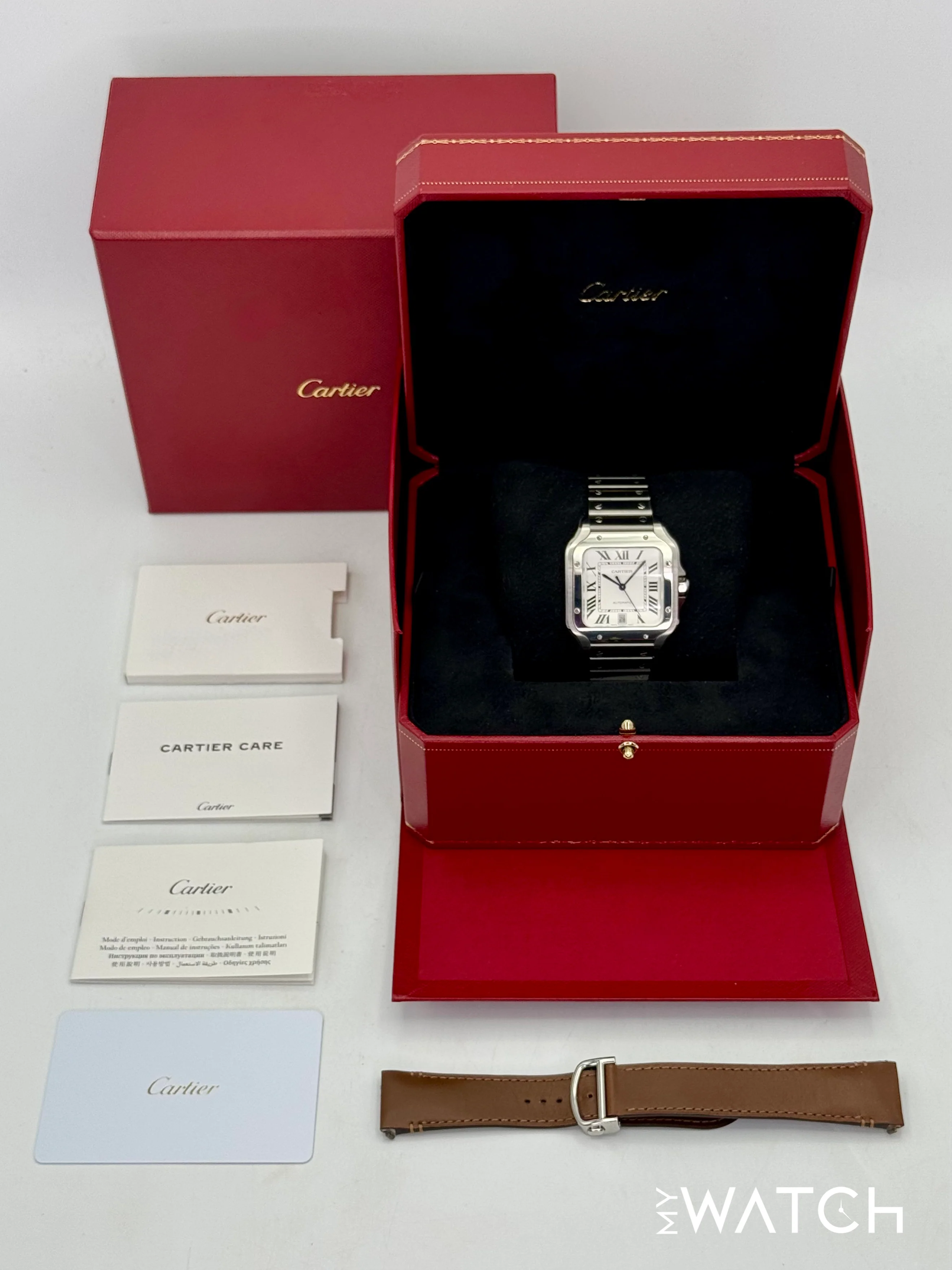 2022 Santos De Cartier 39.8mm WSSA0018 Stainless Steel White Dial - Image 10