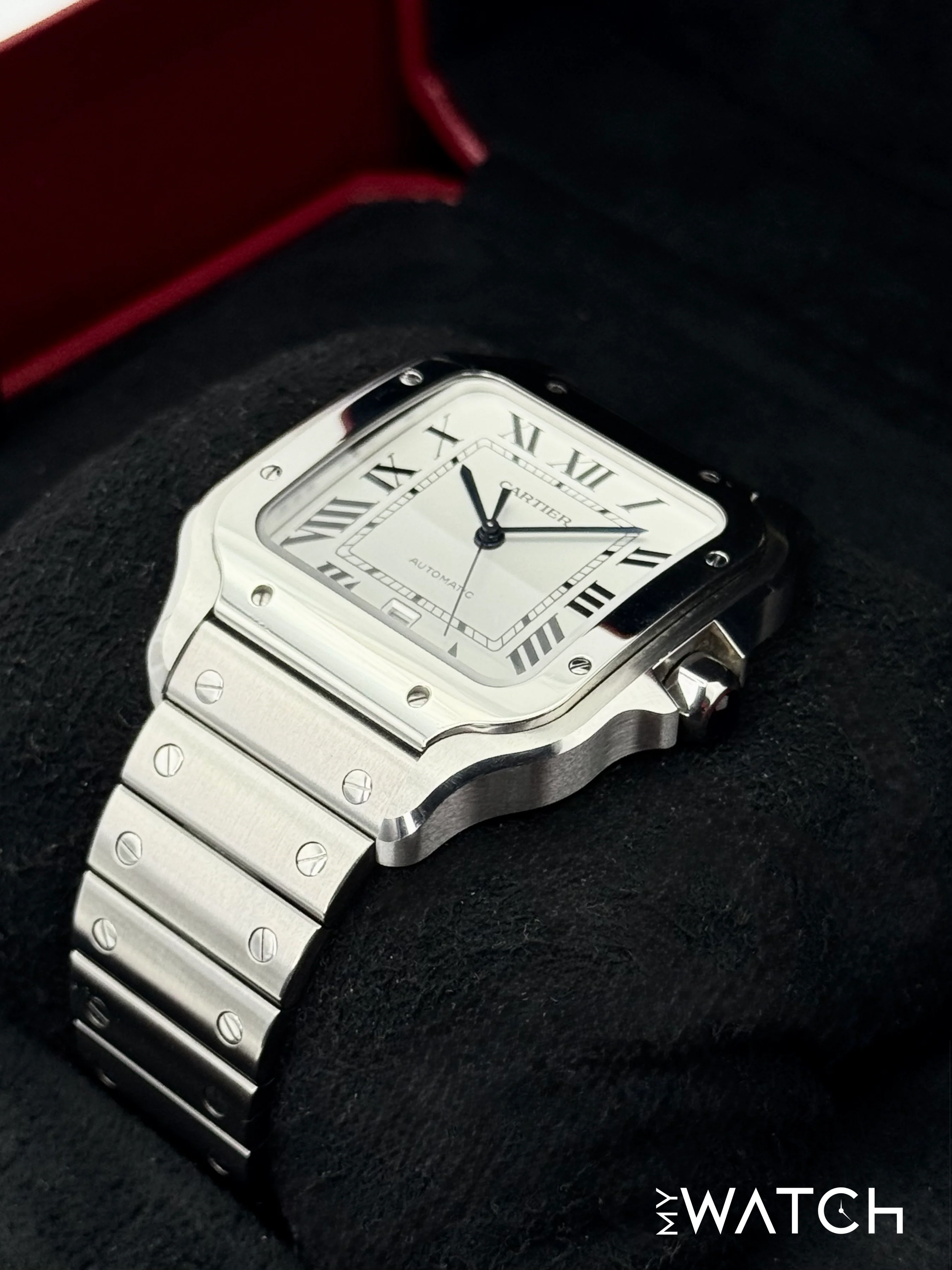 2022 Santos De Cartier 39.8mm WSSA0018 Stainless Steel White Dial - Image 5
