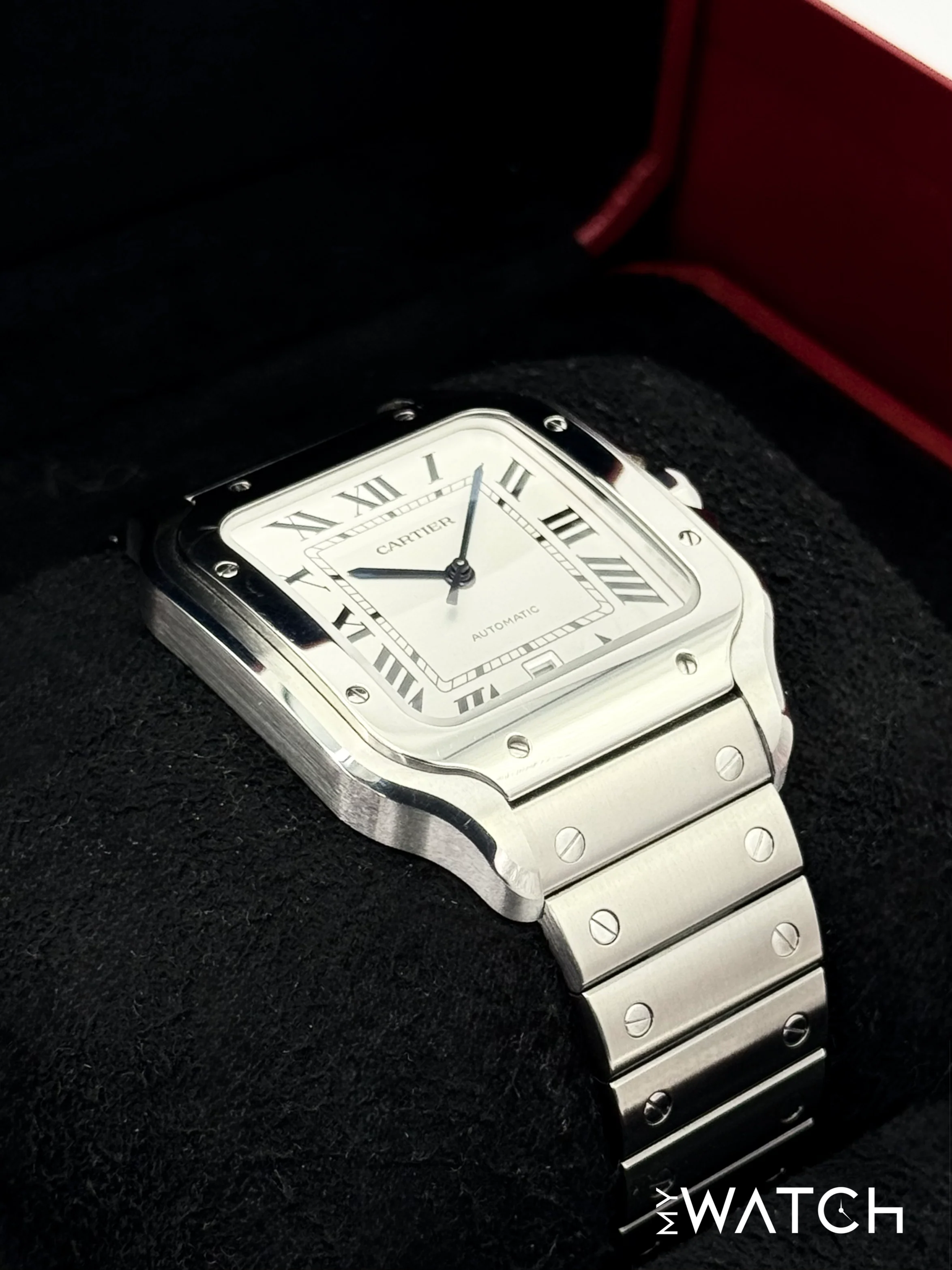 2022 Santos De Cartier 39.8mm WSSA0018 Stainless Steel White Dial - Image 6