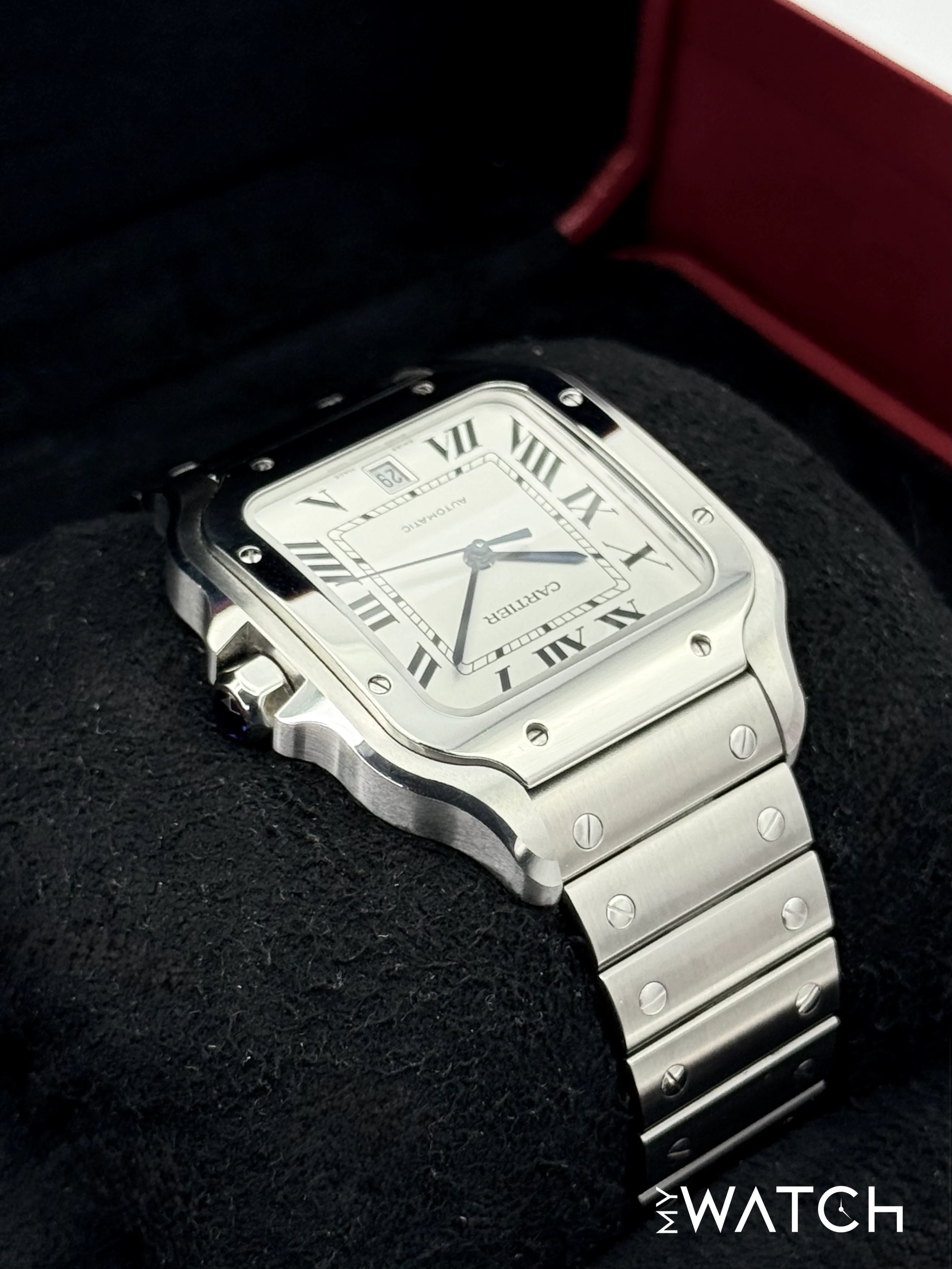 2022 Santos De Cartier 39.8mm WSSA0018 Stainless Steel White Dial - Image 8