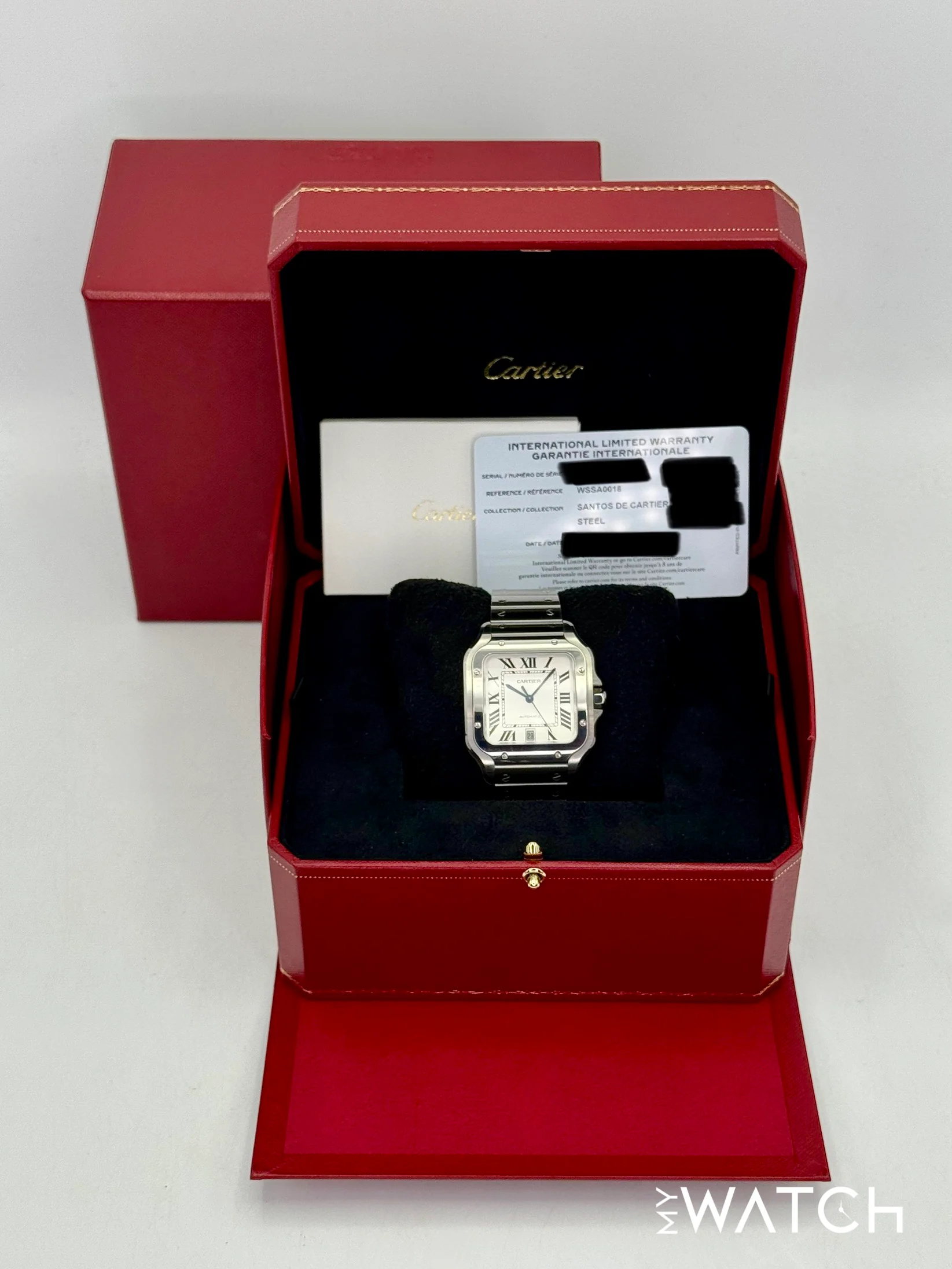 2022 Santos De Cartier 39.8mm WSSA0018 Stainless Steel White Dial - Image 9