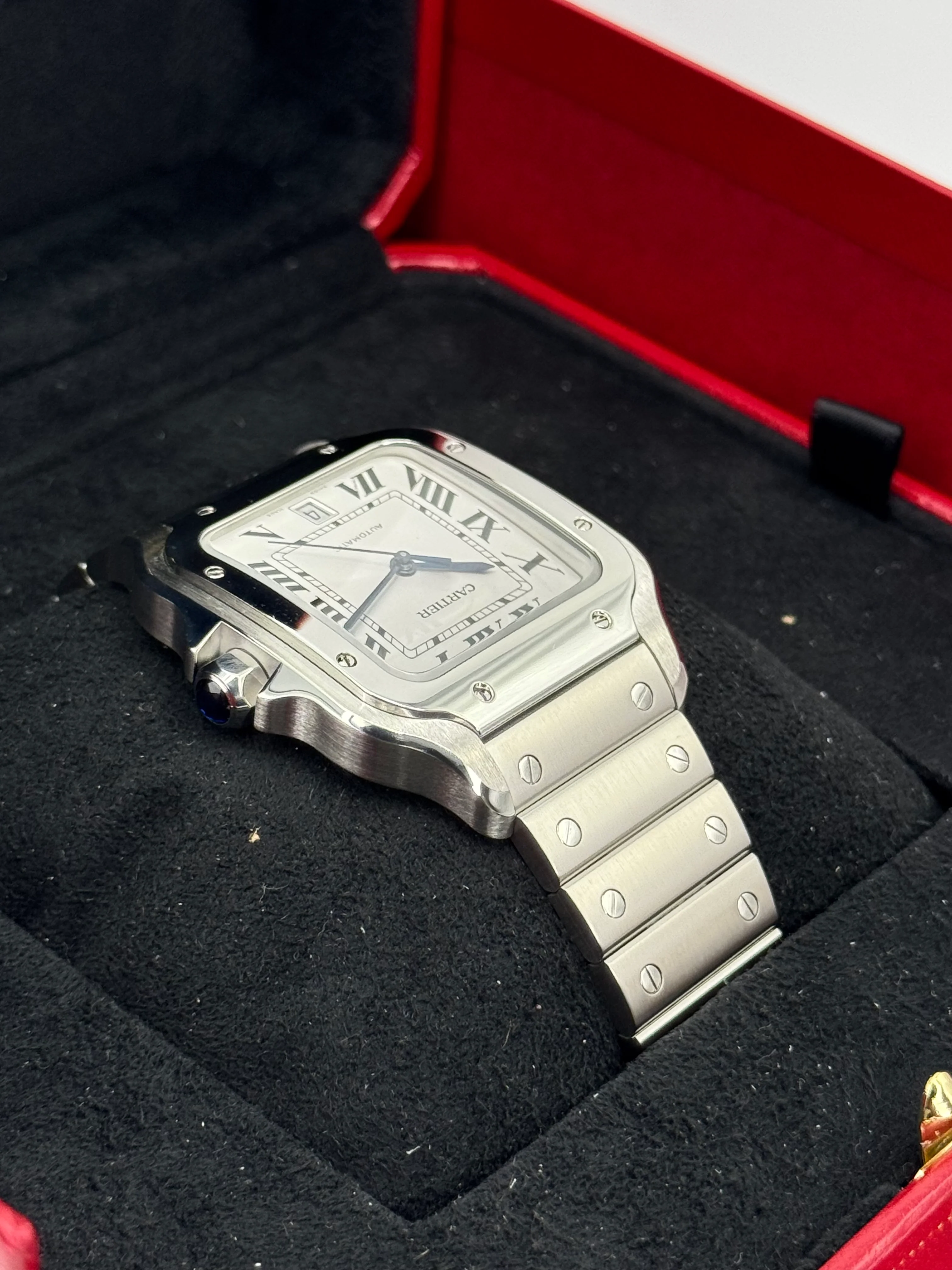 2022 Santos De Cartier 39.8mm WSSA0018 Stainless Steel White Dial - Image 8