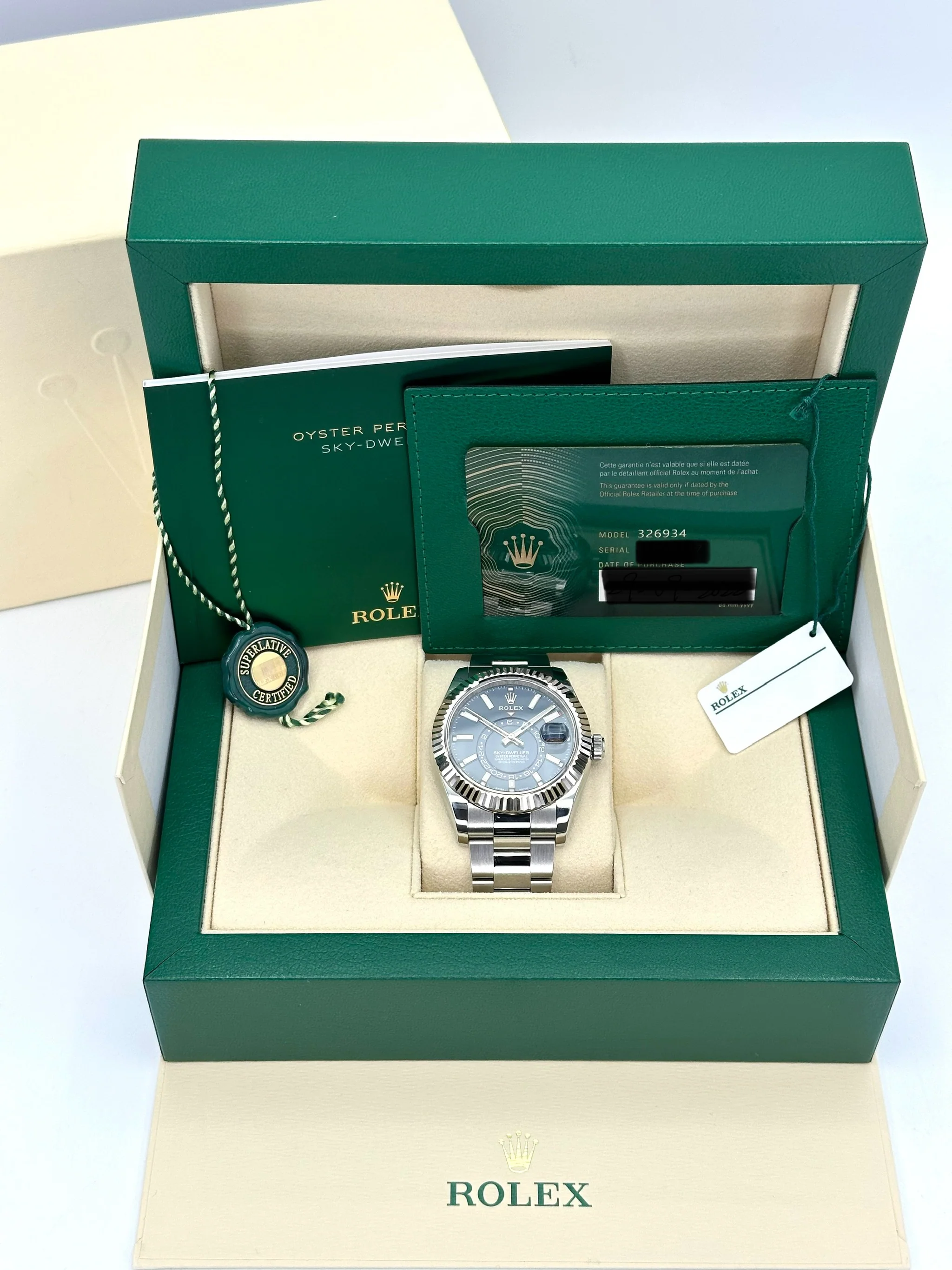 2022 Sky-Dweller 42mm 326934 Stainless Steel Oyster Blue Dial - Image 12