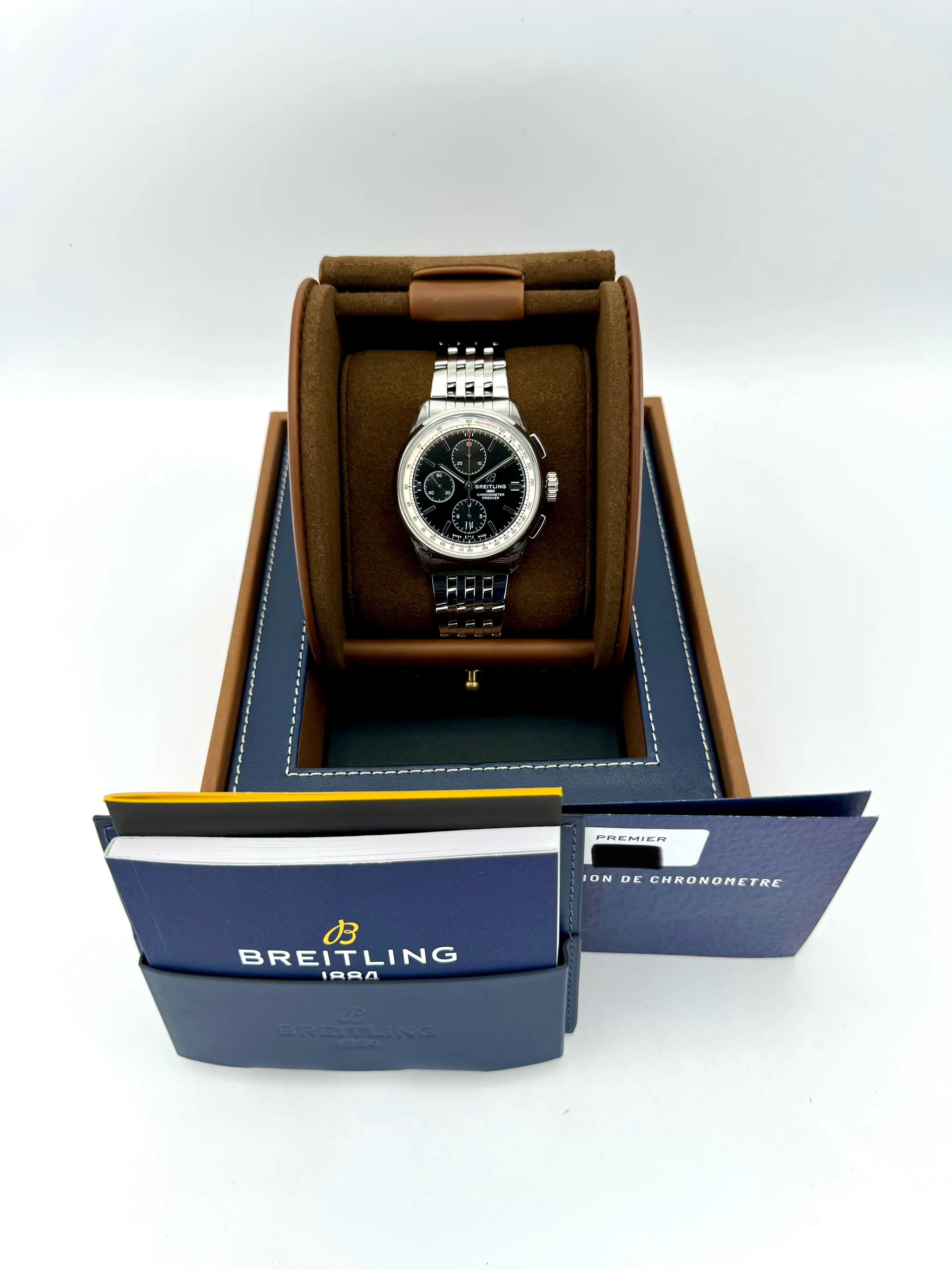 2023 Breitling Premier Chronograph 42mm A13315351B1A1 Steel Black Dial - Image 12