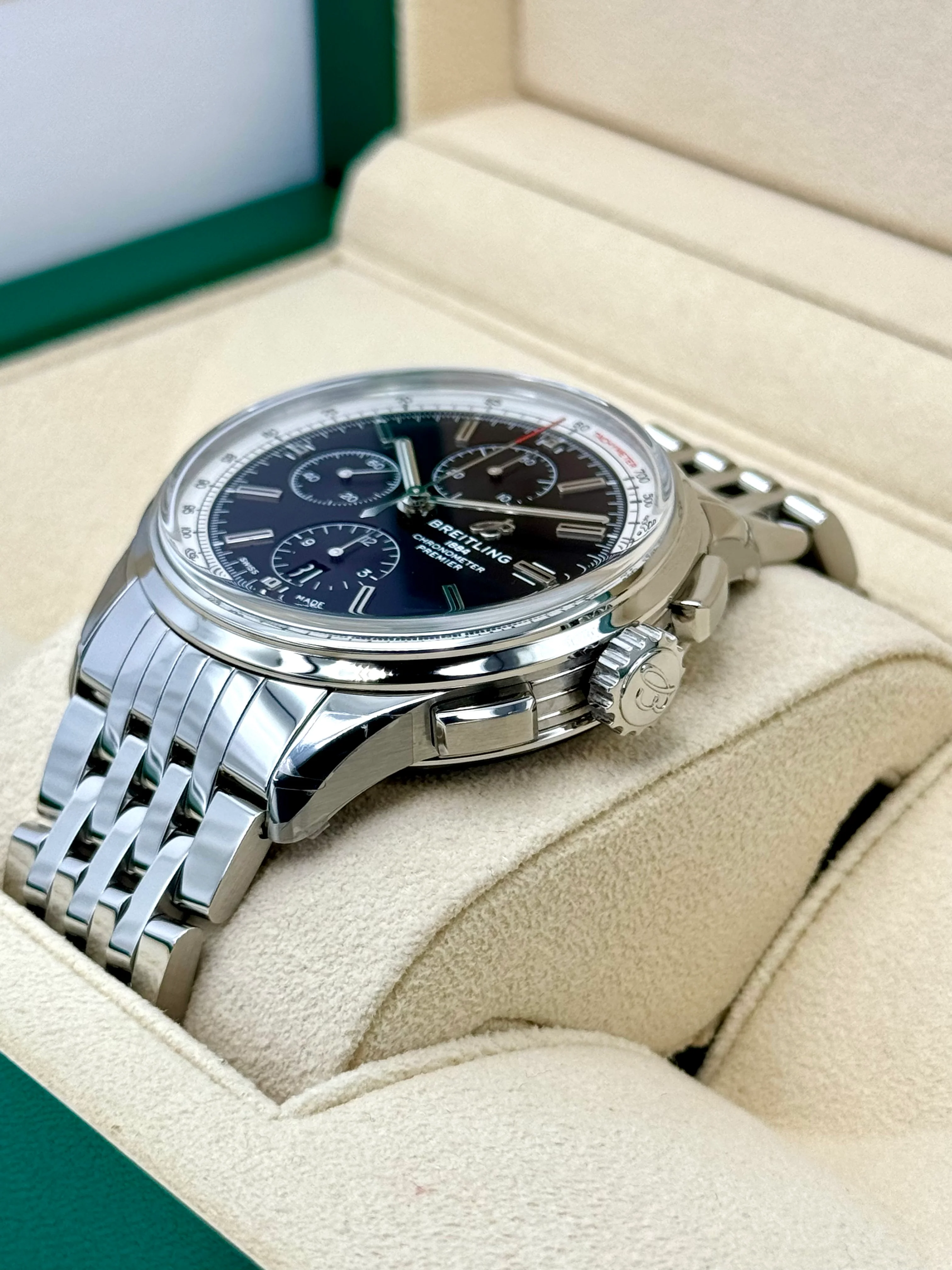 2023 Breitling Premier Chronograph 42mm A13315351B1A1 Steel Black Dial - Image 5